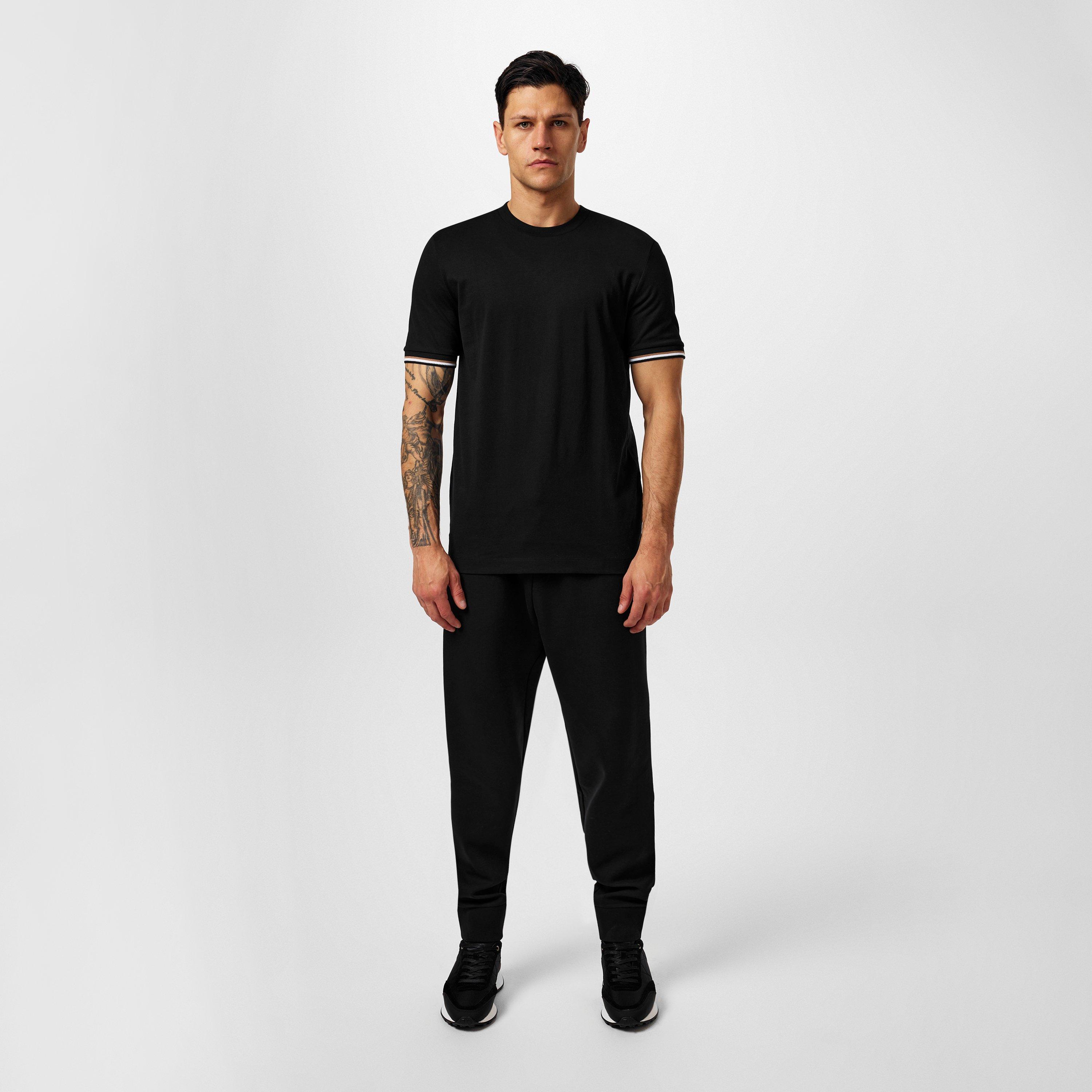 Black 001 - Boss - Men's Hadiko Joggers with Drawstring Waistband - 6