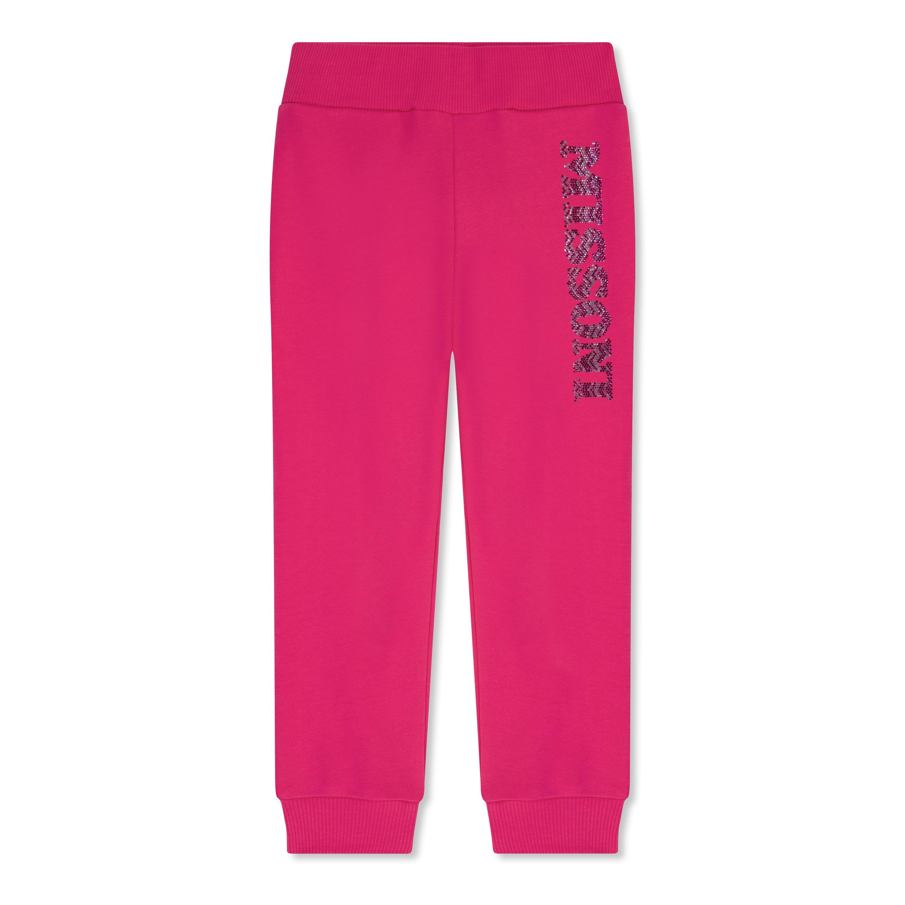 Fuchsia 50D - Missoni - Kids' Zigzag Logo Closed Hem Fleece Joggers - 1