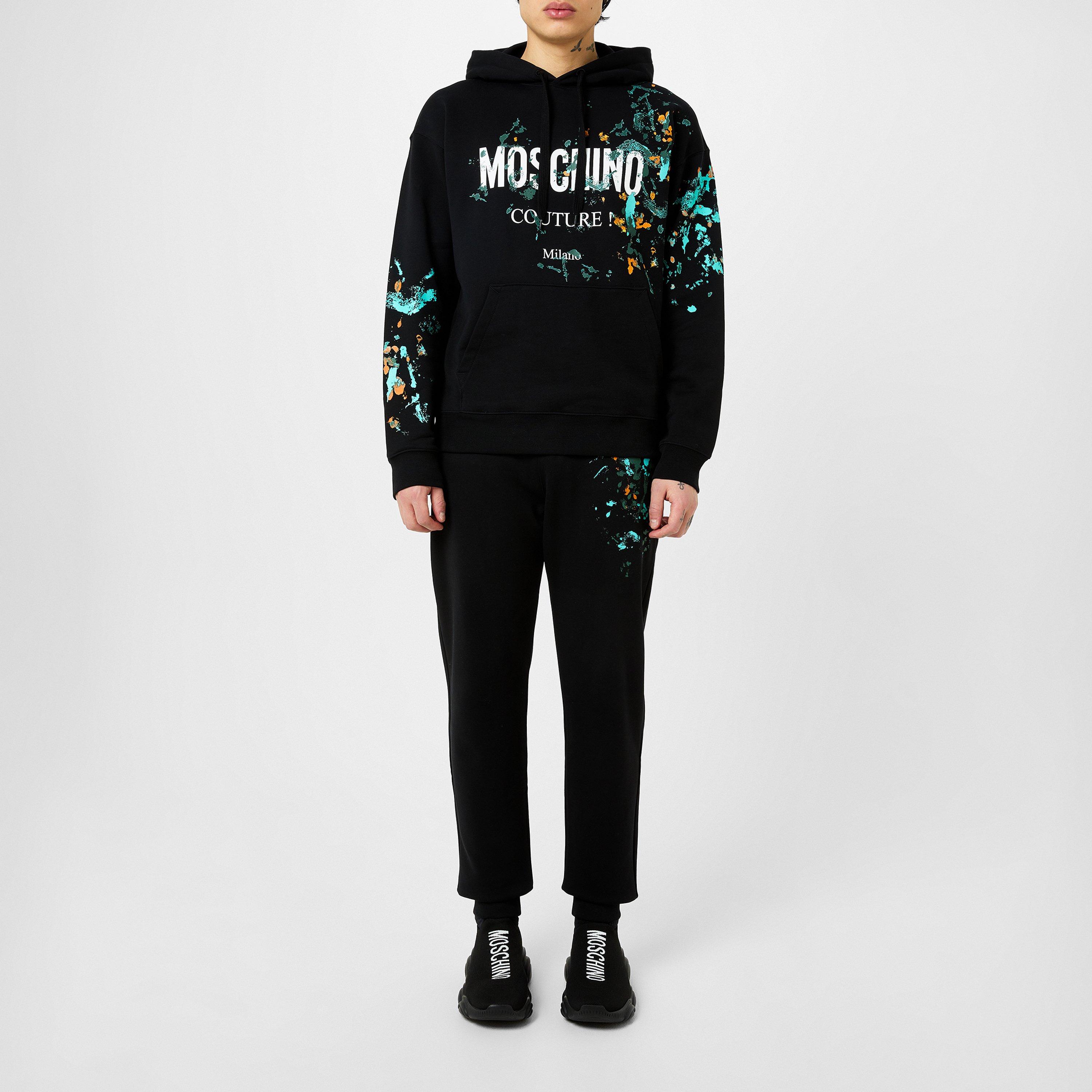 Black - Moschino - Men's Closed Hem Fleece Joggers - 4