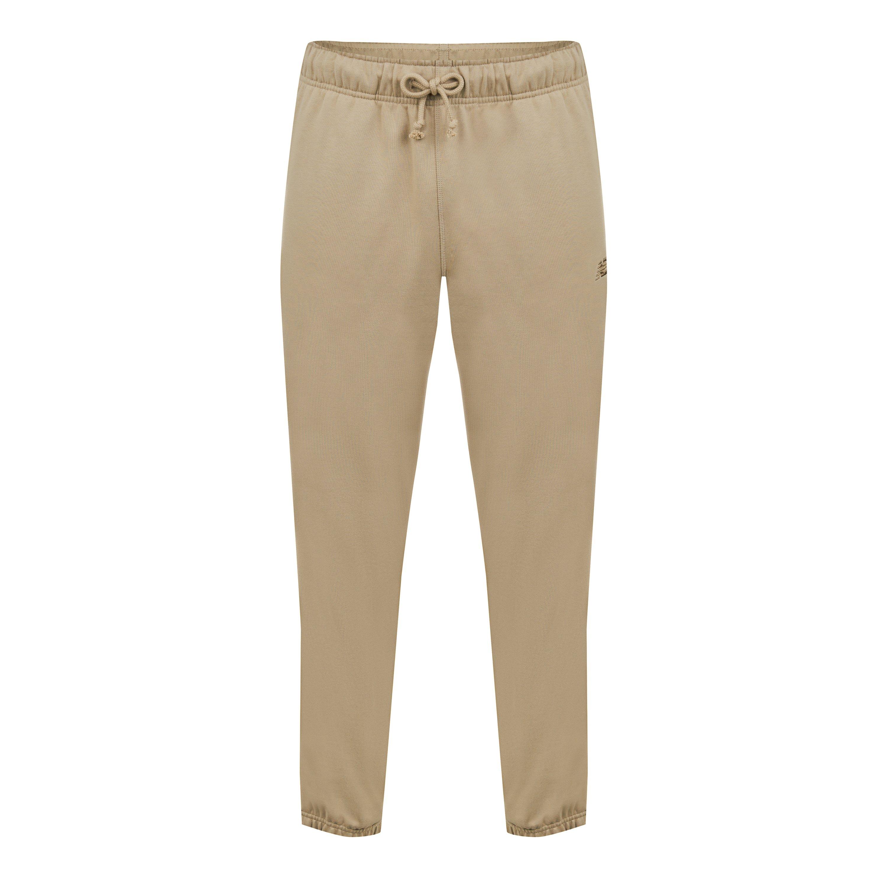 Brown - New Balance - Men's Closed Hem Fleece Joggers - 1