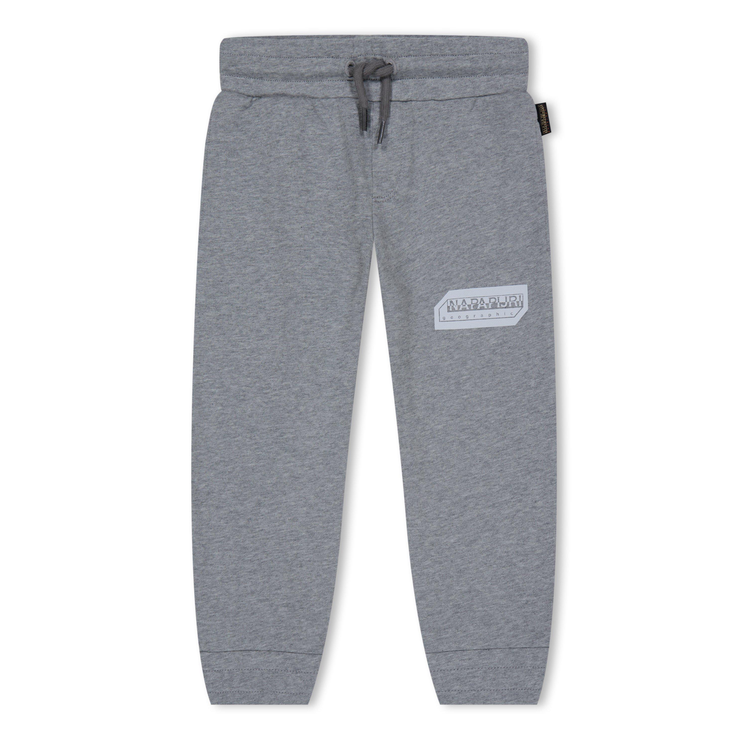 Grey 160 - Napapijri - Unisex Kids' Kitik Logo Closed Ankle Fleece Joggers - 1