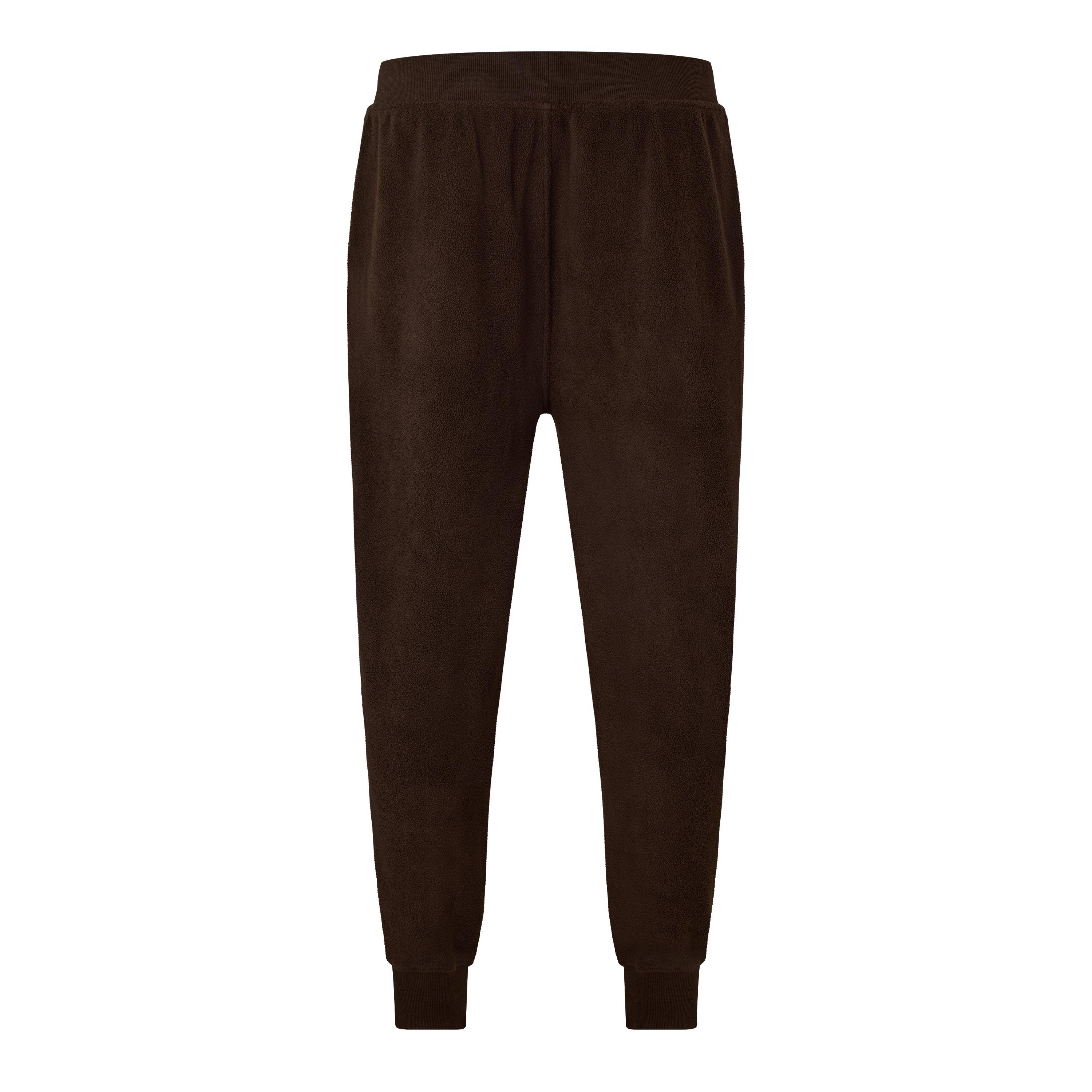 Luggage Brown - Polo Ralph Lauren - Lounge Cotton Blend Closed Hem Joggers - 2