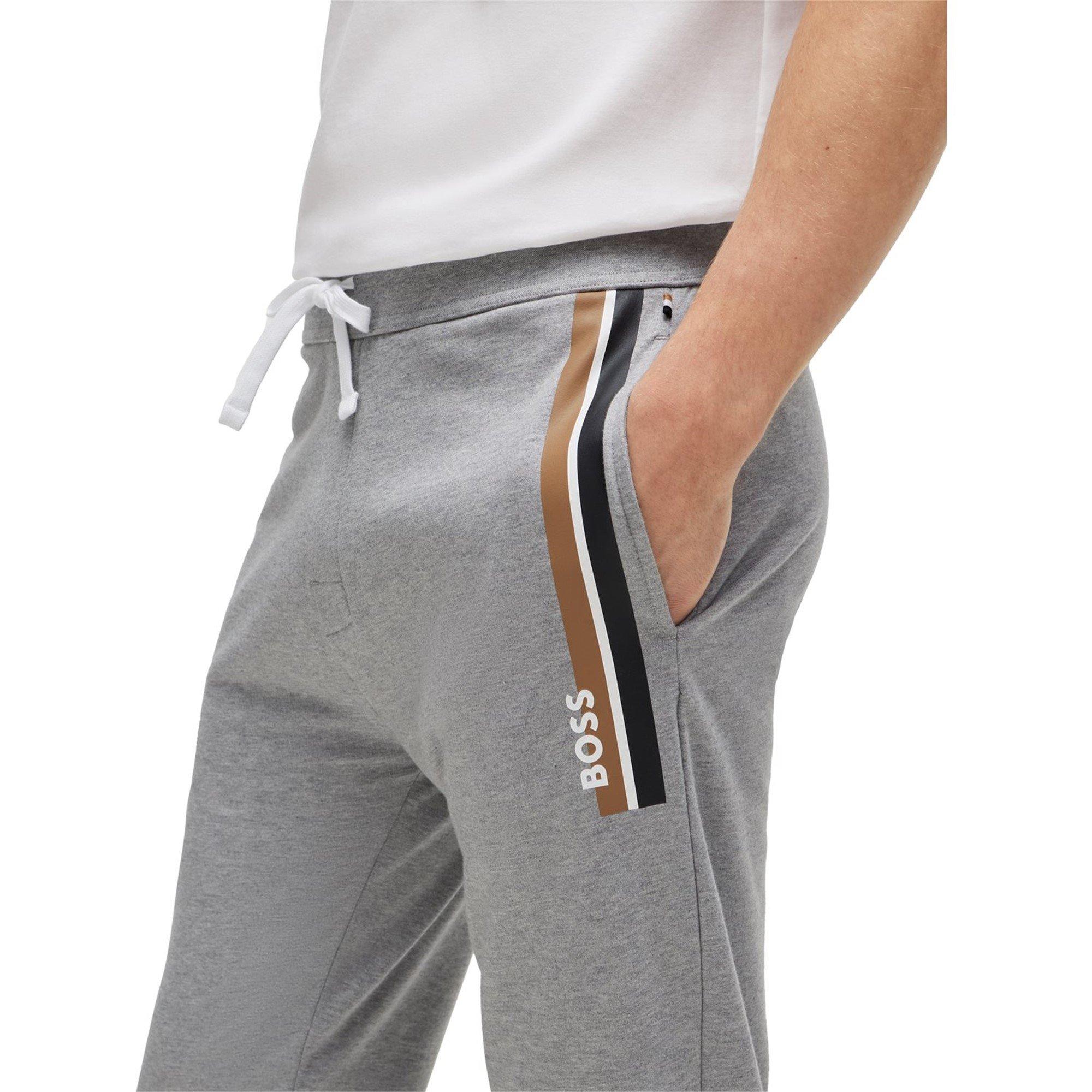 Medium Grey 033 - Boss - Men's HBW Authentic Closed Hem Fleece Jogger Bottoms - 4