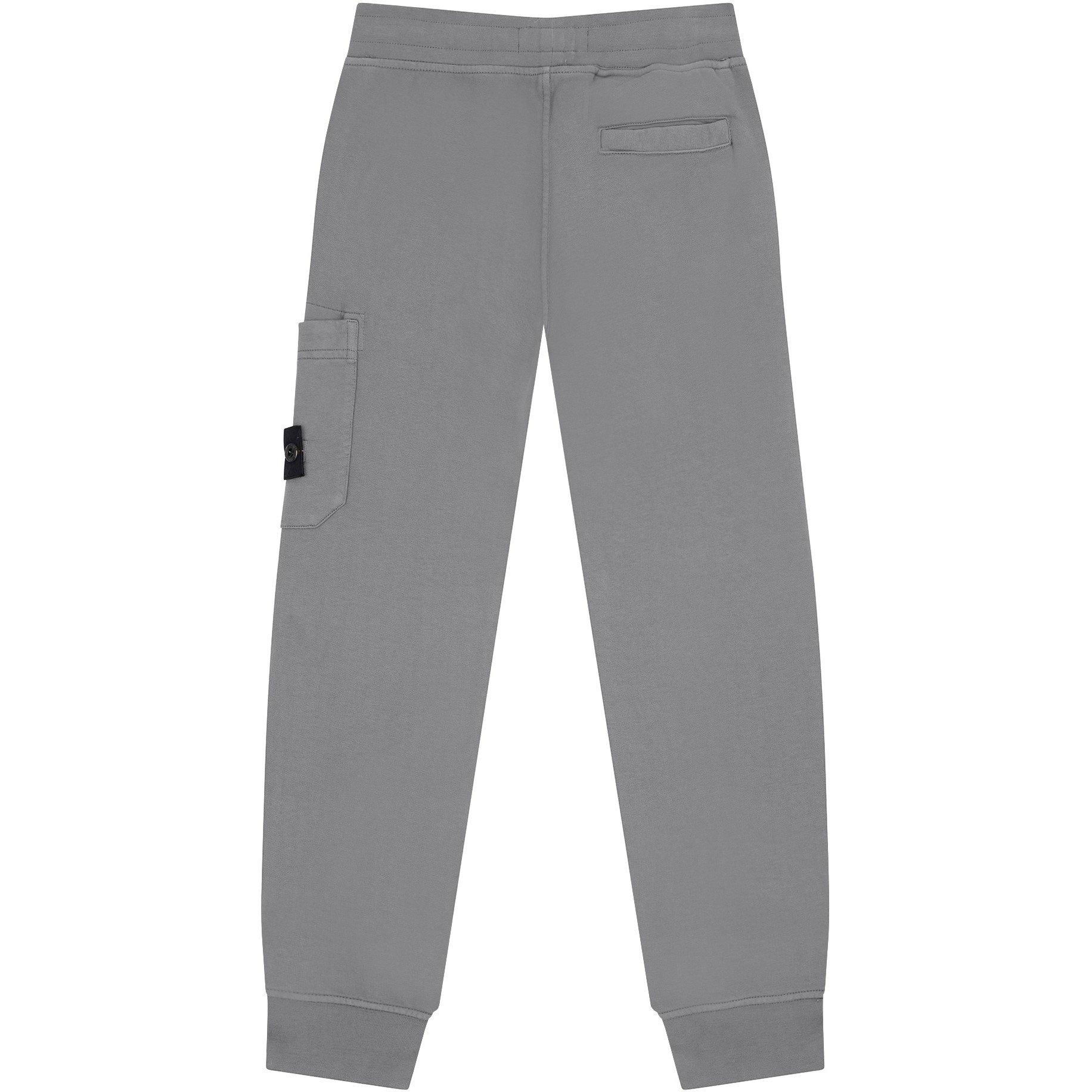 Grey V0M64 - Stone Island - Badge Fleece Jogging Bottoms Juniors - 2