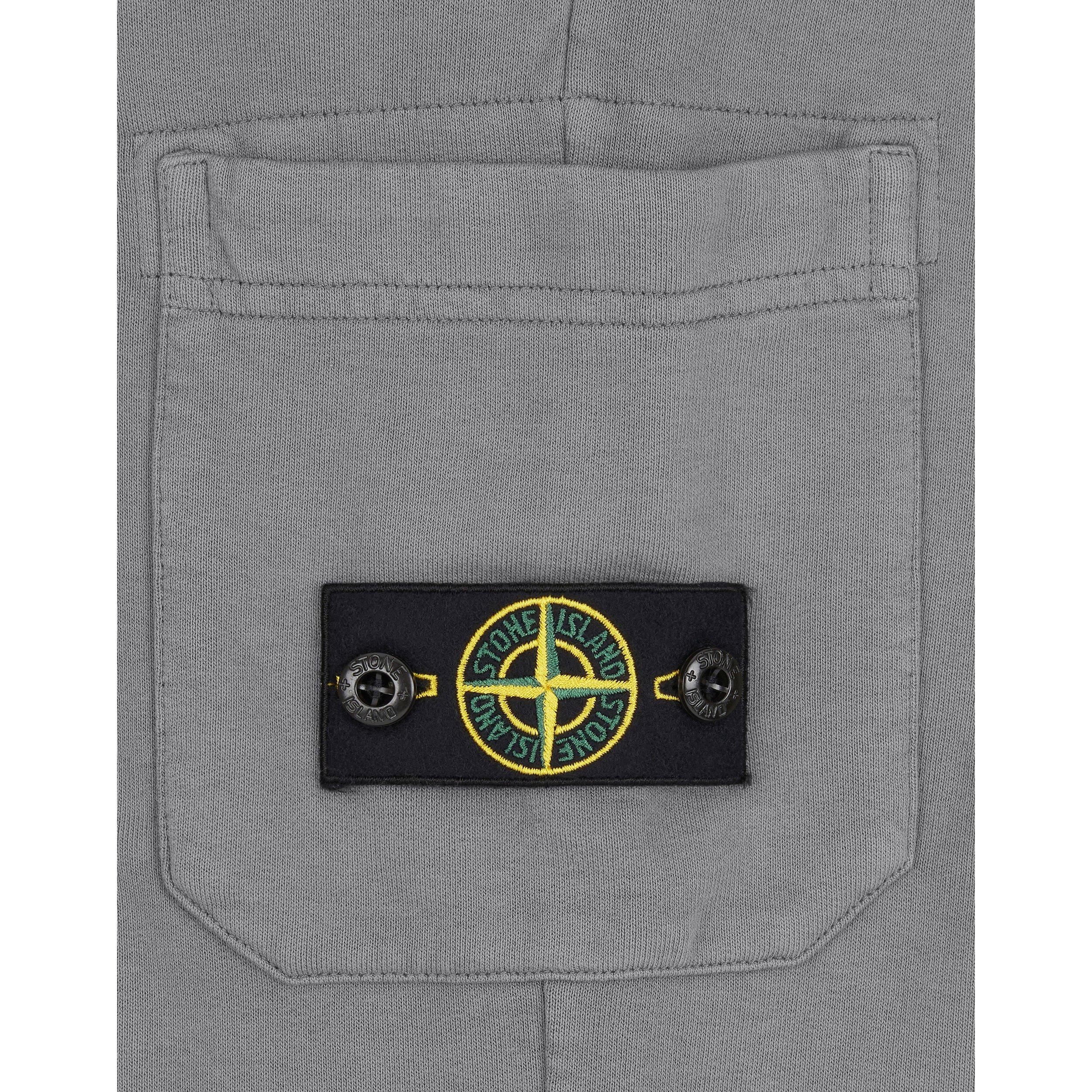 Grey V0M64 - Stone Island - Badge Fleece Jogging Bottoms Juniors - 3