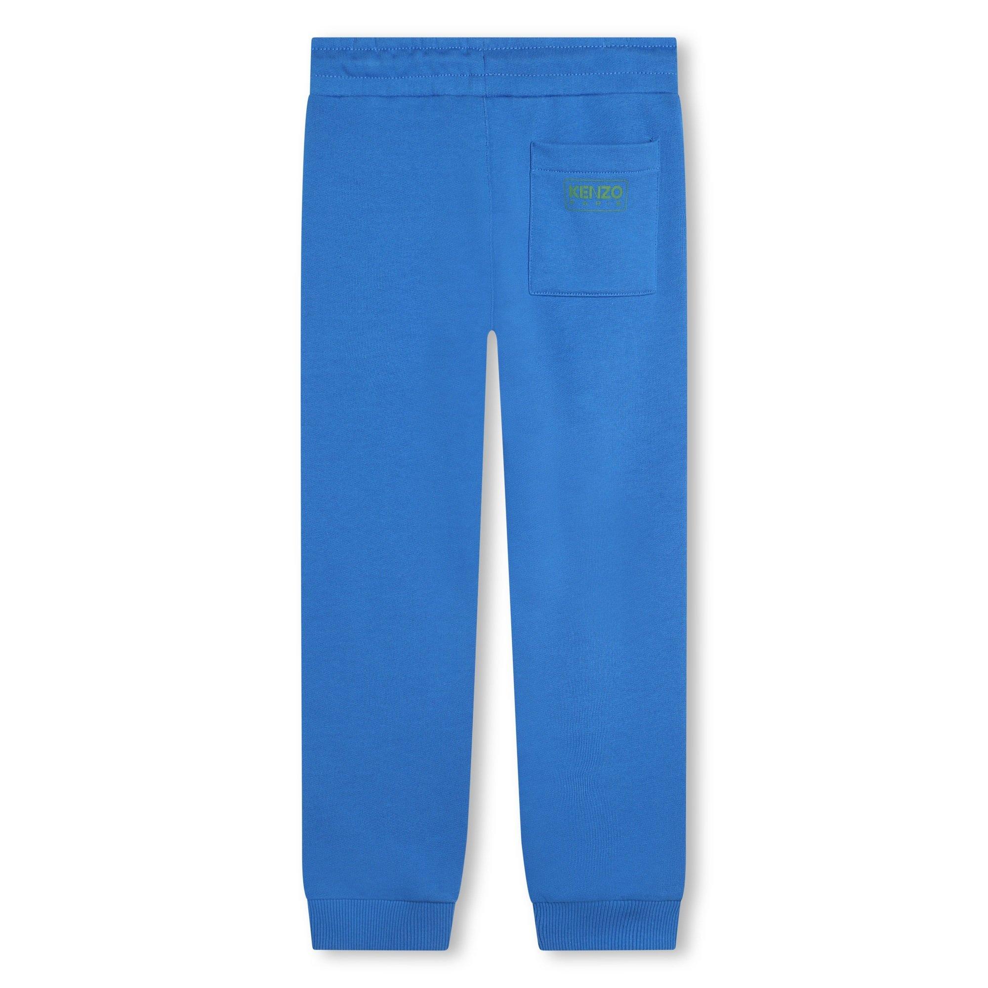 Blue 878 - Kenzo - Unisex Kids' Logo Closed Hem Fleece Joggers - 2
