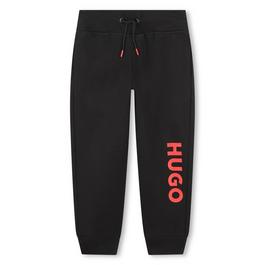 Hugo Logo Print Drawstring Track Pants Unisex Juniors