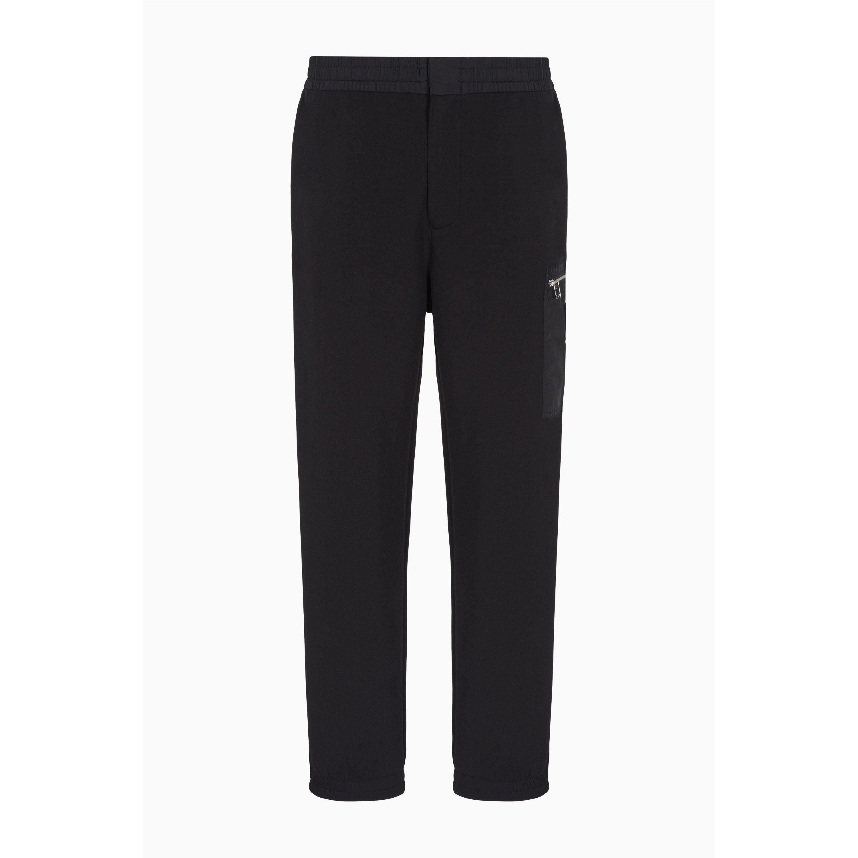 Black UC001 - Armani Exchange - Men's Closed Hem Fleece Joggers - 5
