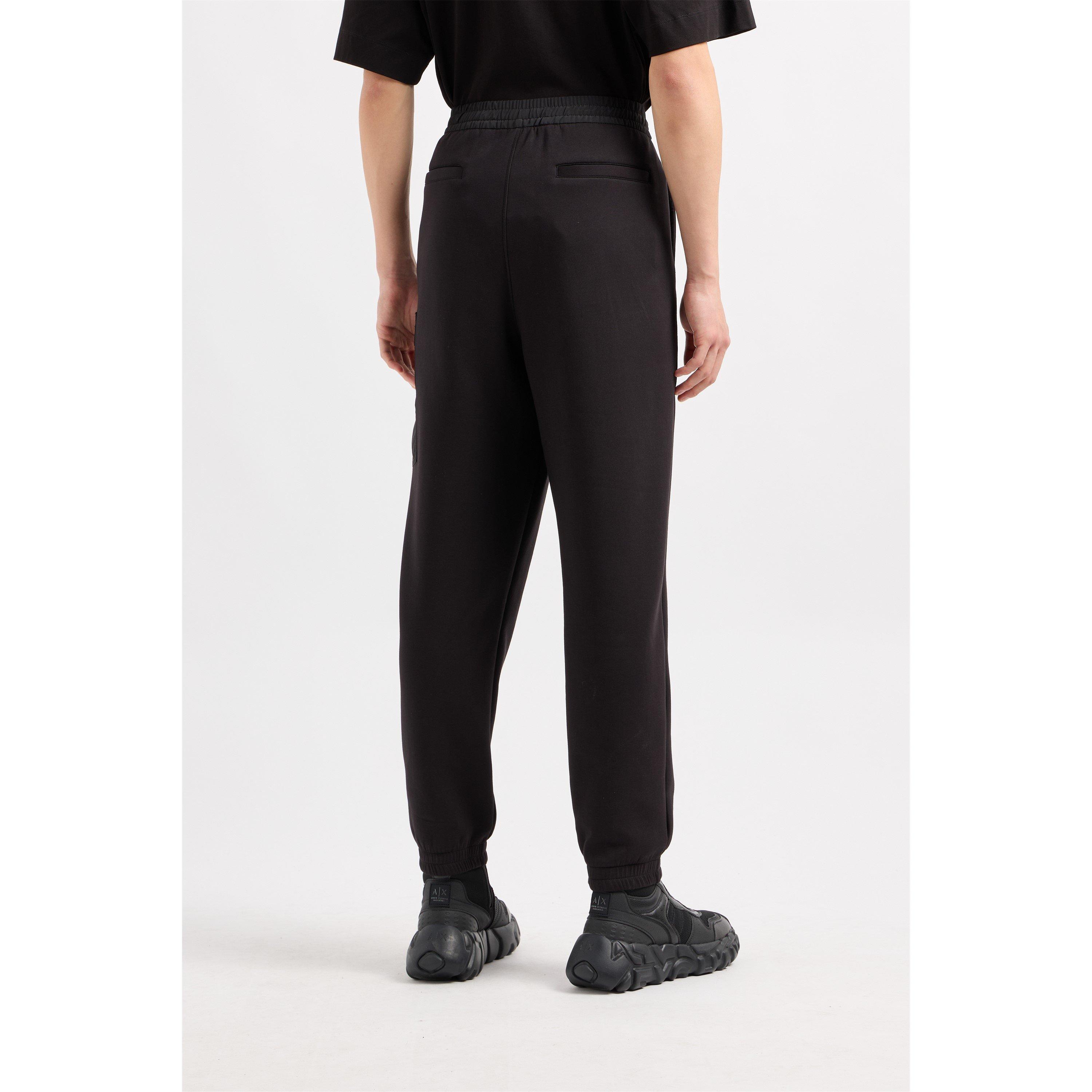 Black UC001 - Armani Exchange - Men's Closed Hem Fleece Joggers - 2