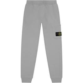 Stone Island Patch Cotton Jersey Jogging Bottoms Juniors