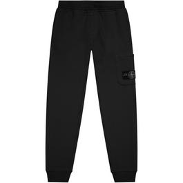 Stone Island Patch Cotton Jersey Jogging Bottoms Juniors