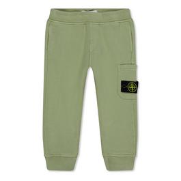 Stone Island Patch Cotton Jersey Jogging Bottoms Juniors