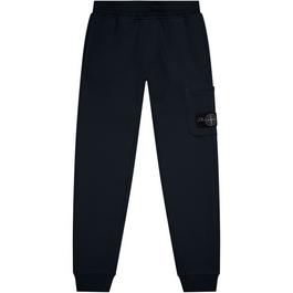 Stone Island Patch Cotton Jersey Jogging Bottoms Juniors