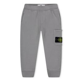 Stone Island Patch Cotton Jersey Jogging Bottoms Juniors