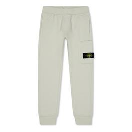 Stone Island Patch Cotton Jersey Jogging Bottoms Juniors