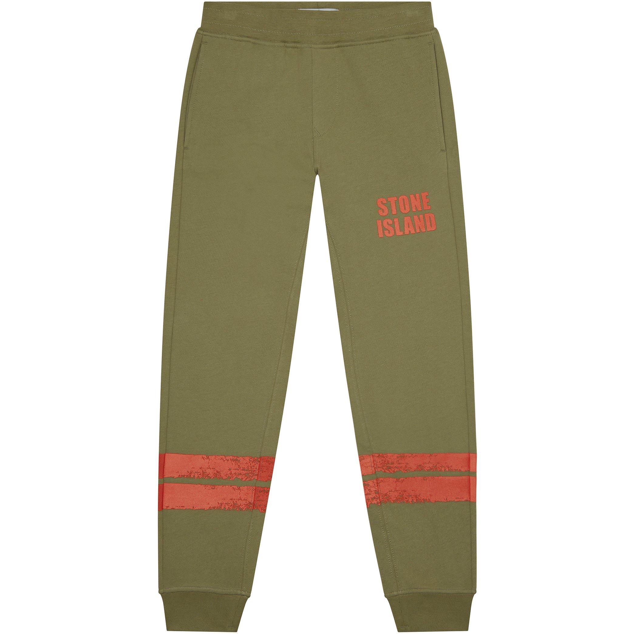 Stone Island Ref Stripe Joggers - Sage V0055 - 12 Years