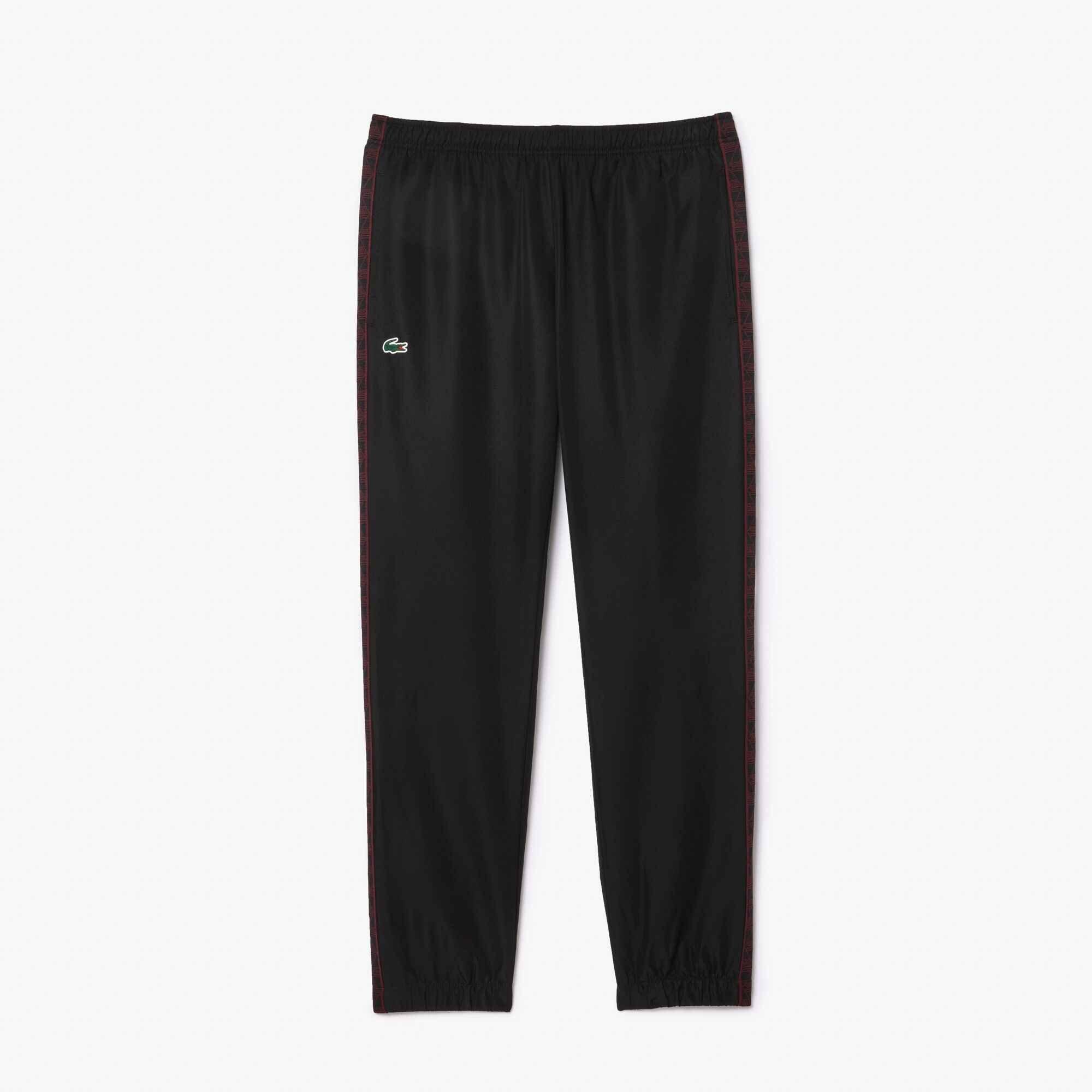 Black 031 - Lacoste - Men's Tapered Closed Cuff Fleece Joggers - 1