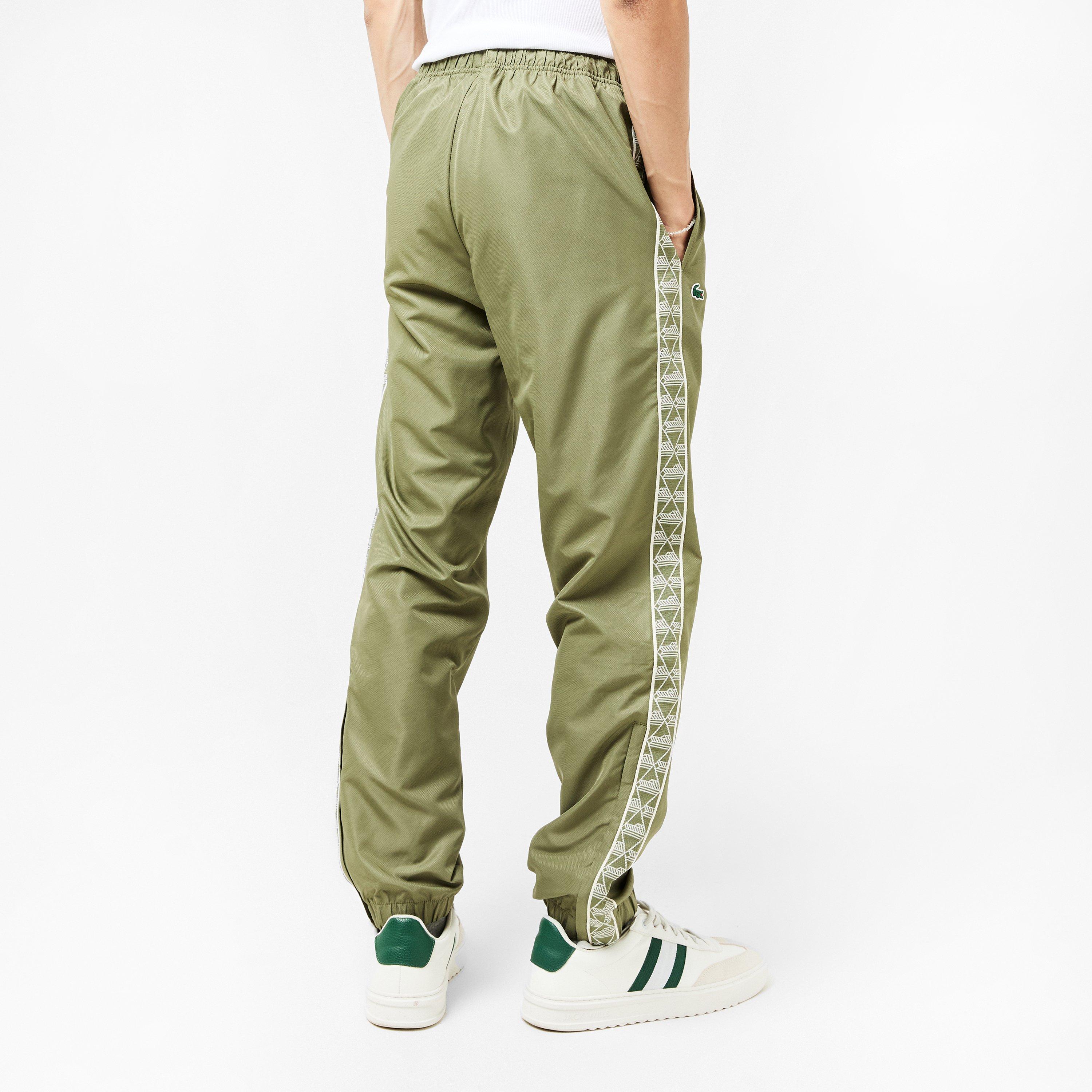 Khaki - Lacoste - Men's Tapered Closed Cuff Fleece Joggers - 4