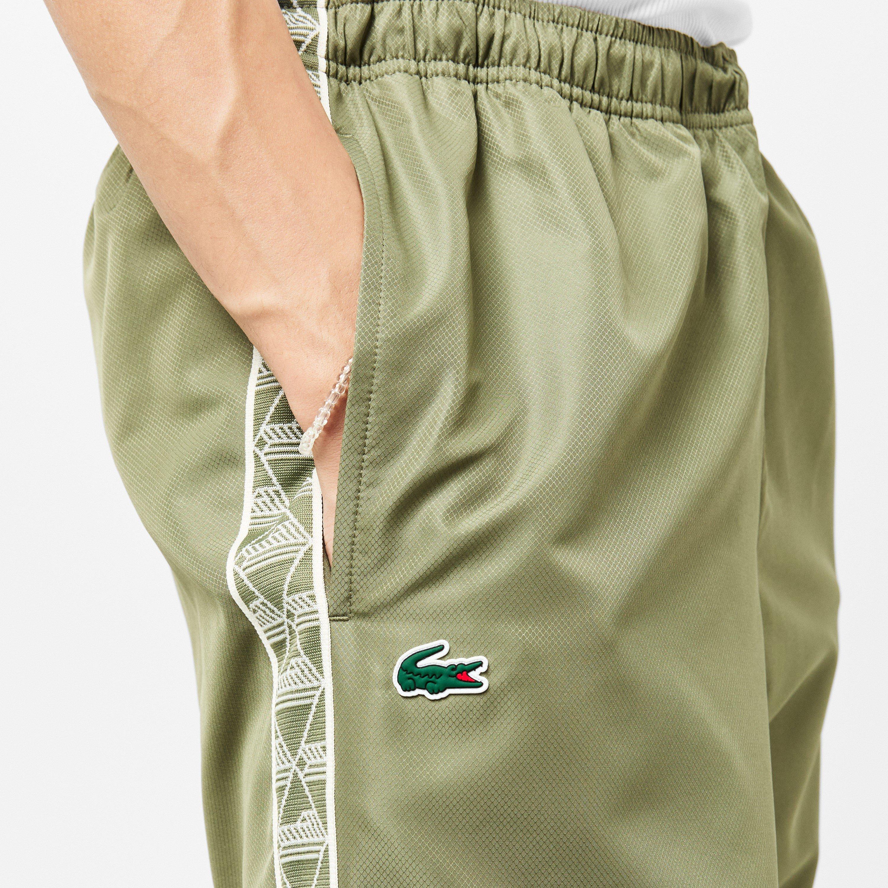 Khaki - Lacoste - Men's Tapered Closed Cuff Fleece Joggers - 5
