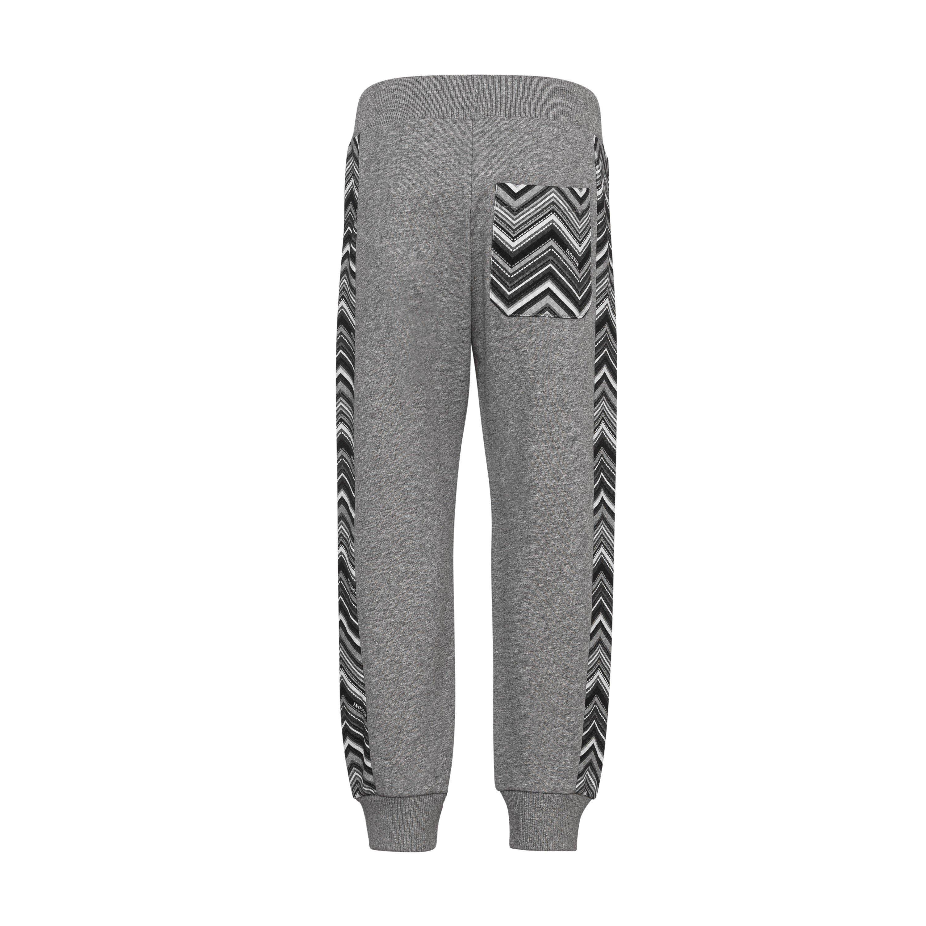 Grey 806 - Missoni - Unisex Kids' Zigzag Closed Hem Fleece Joggers - 2