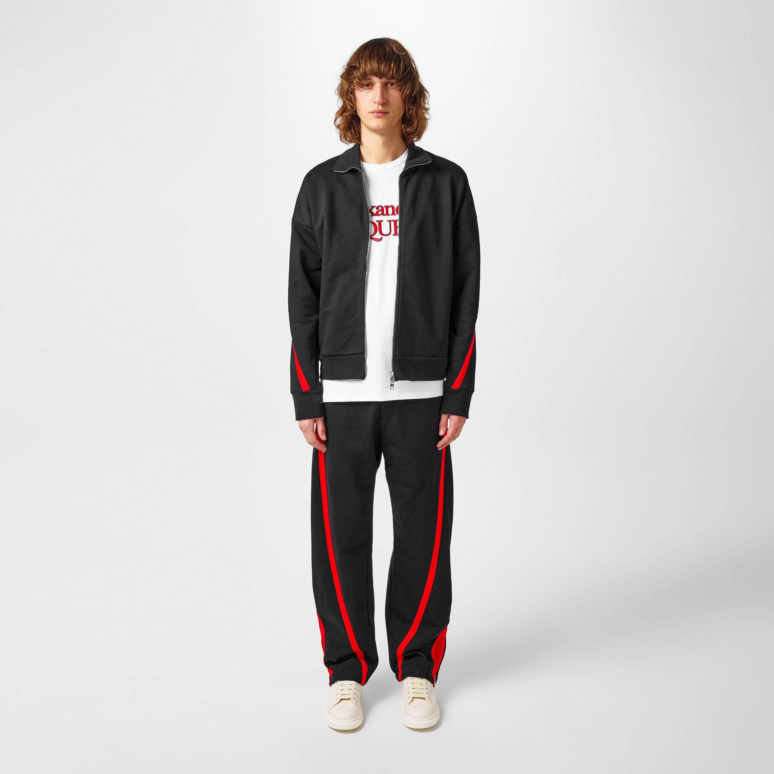 Black/Red - Alexander McQueen - Twisted Stripe Joggers - 4
