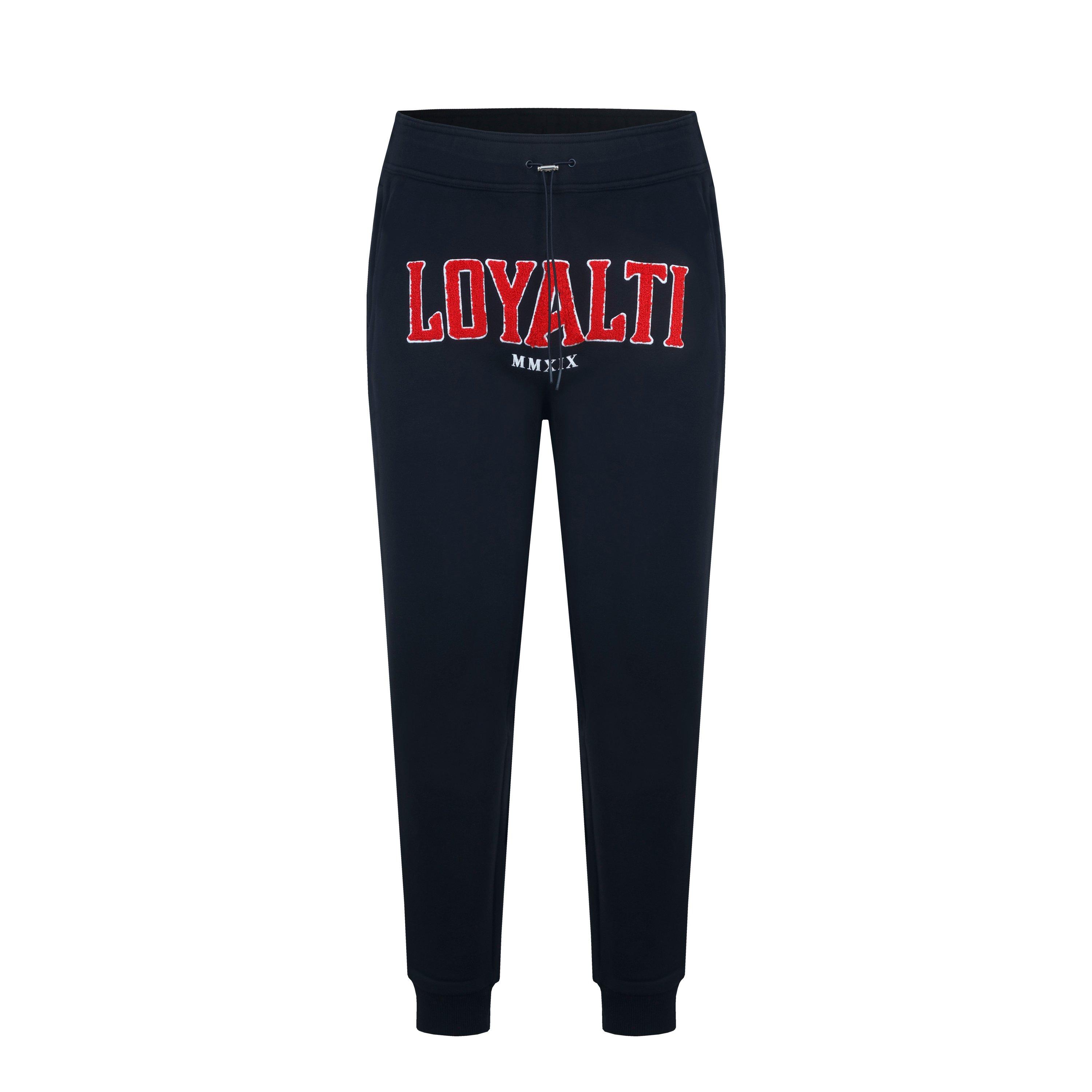 Negro - Loyalti - Men's Boucle Closed Hem Fleece Joggers - 1