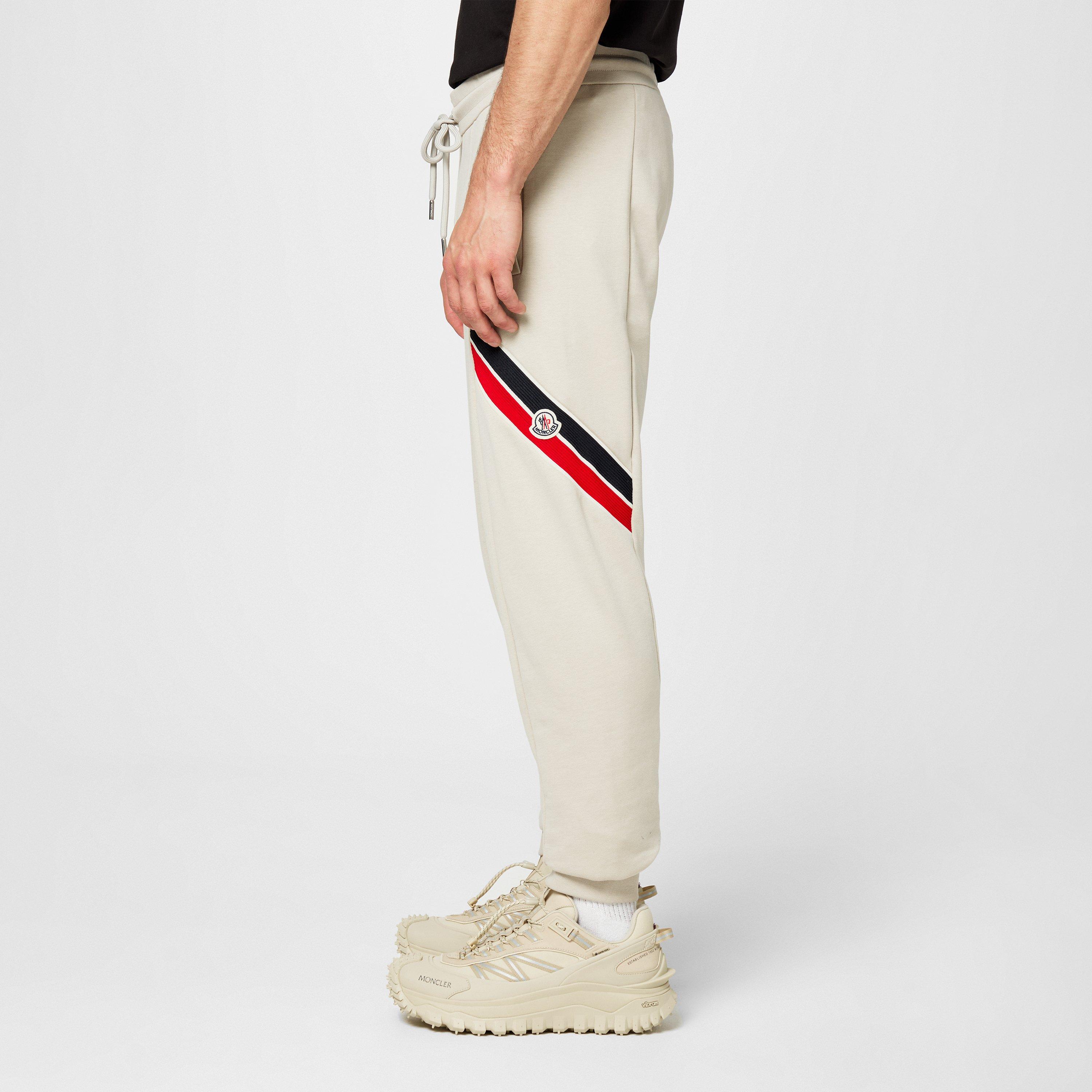Beige 265 - Moncler - Men's Logo Closed Hem Fleece Joggers - 2