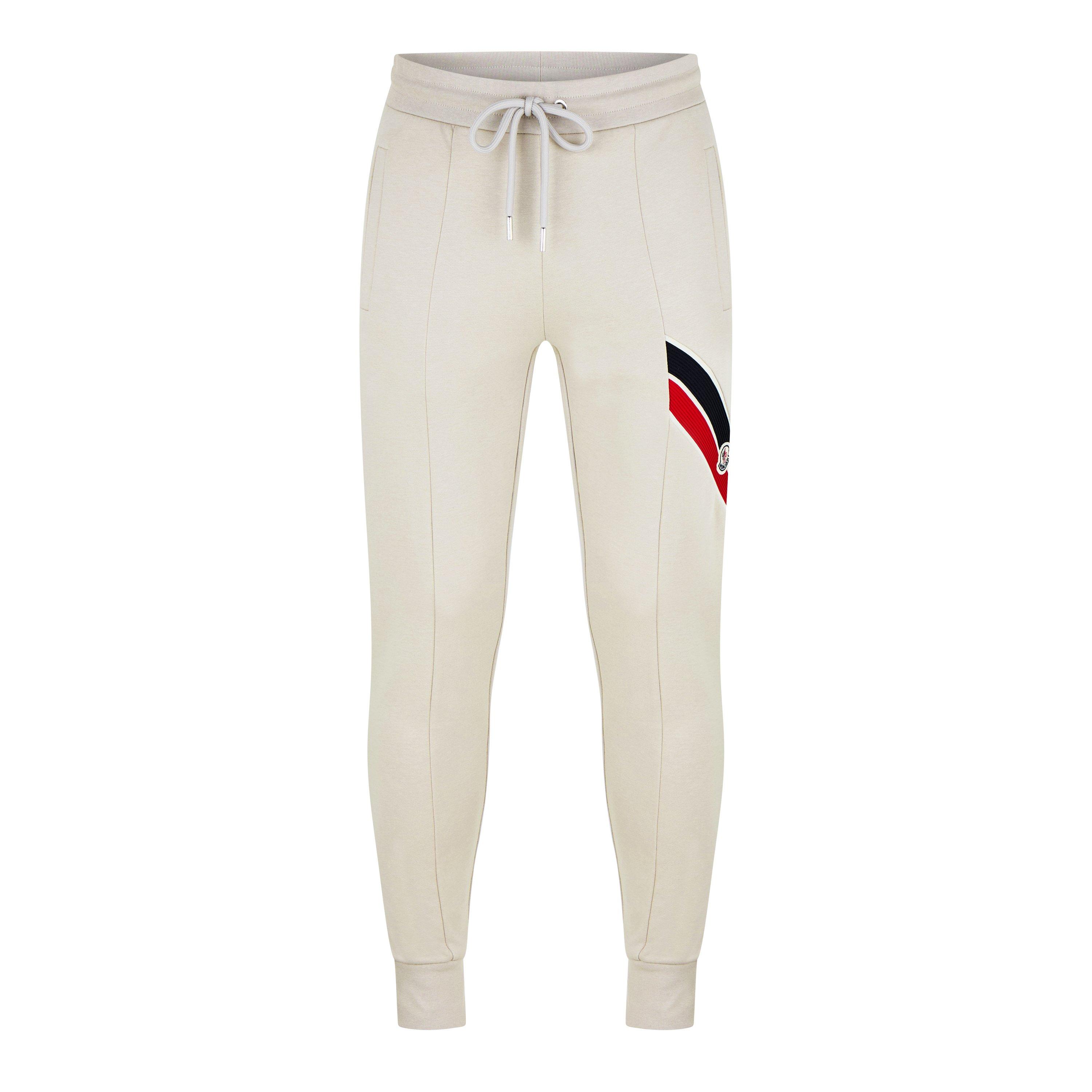 Beige 265 - Moncler - Men's Logo Closed Hem Fleece Joggers - 5