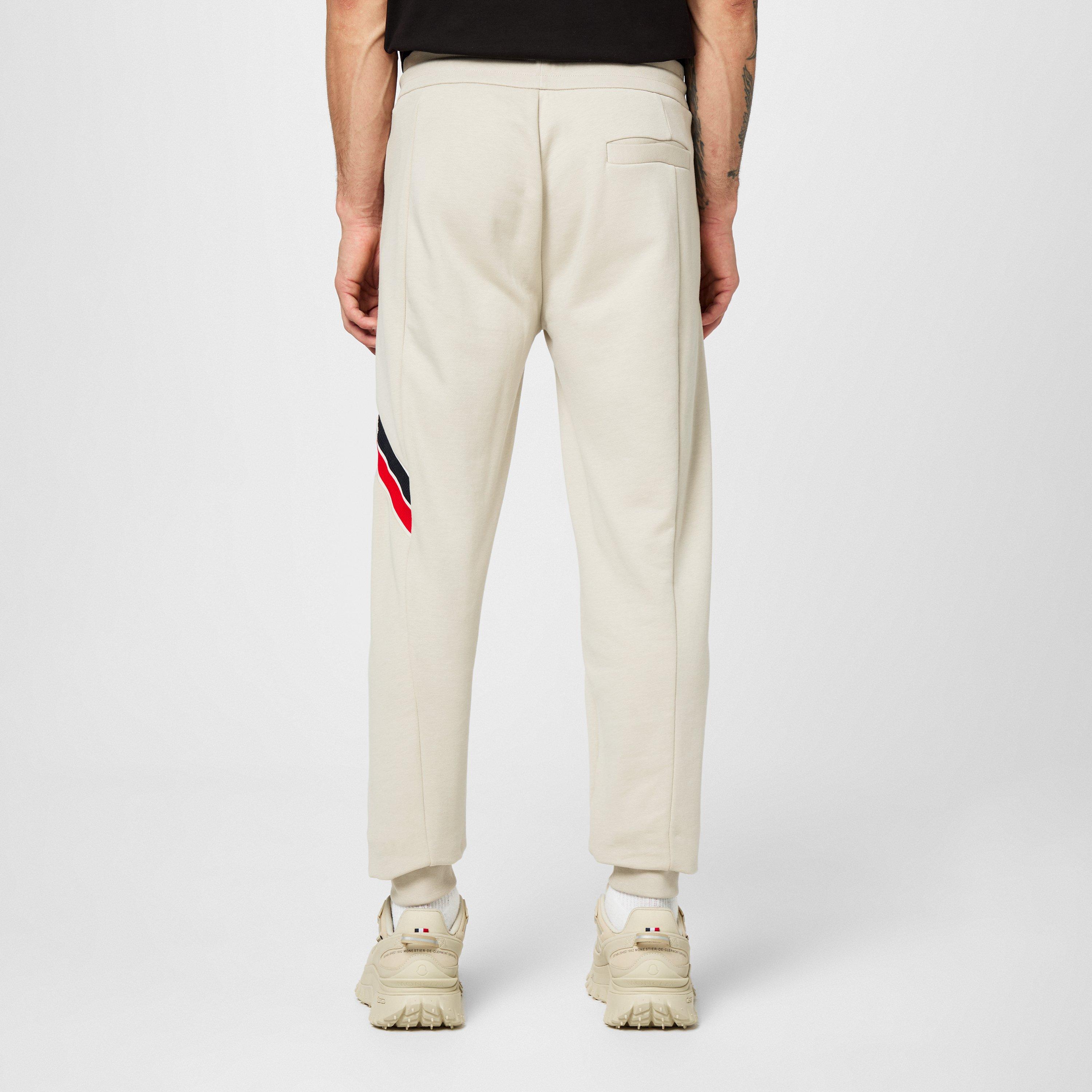 Beige 265 - Moncler - Men's Logo Closed Hem Fleece Joggers - 3