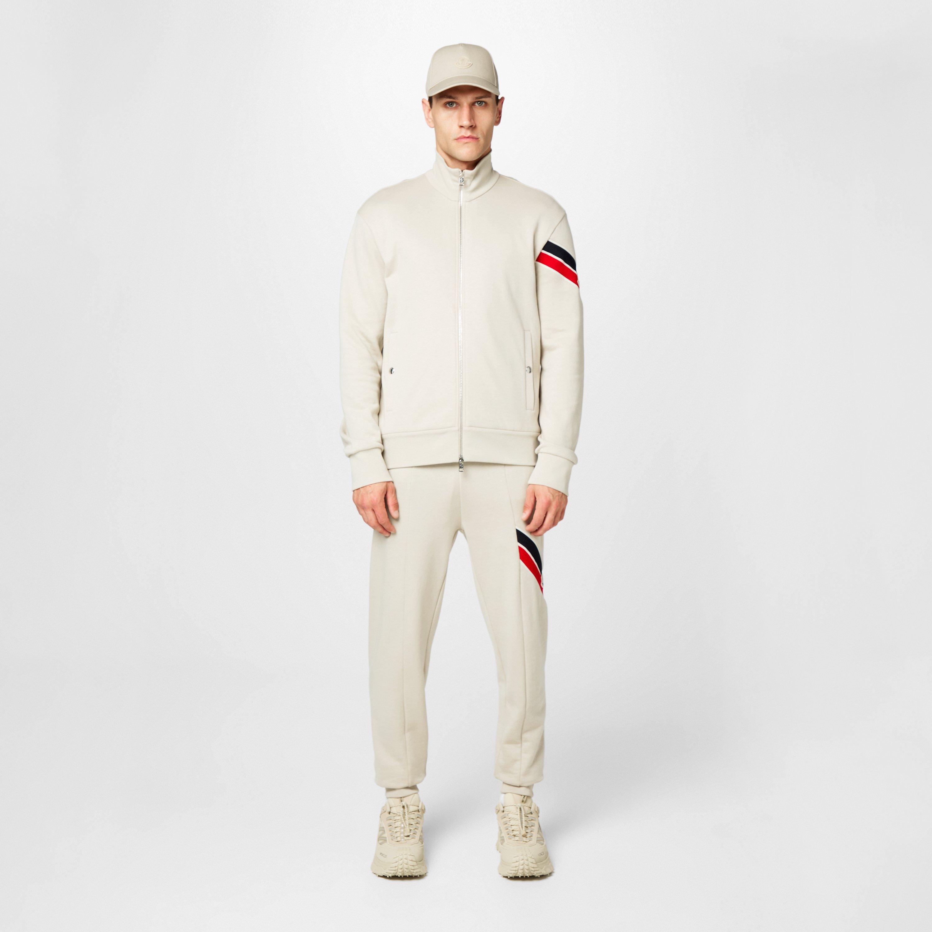 Beige 265 - Moncler - Men's Logo Closed Hem Fleece Joggers - 4