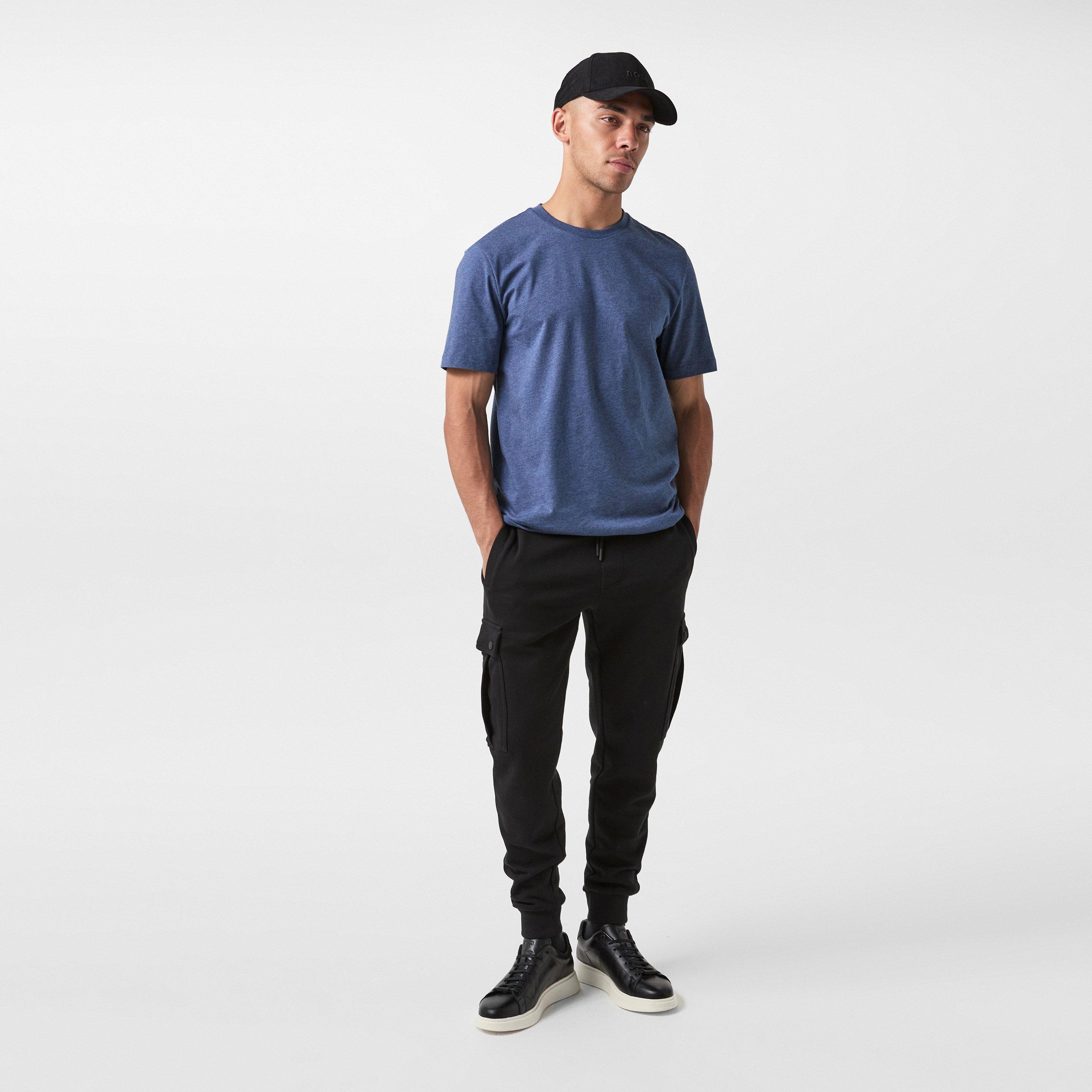 Black 001 - Boss - Men's Seteam Jog Closed Hem Fleece Jogging Bottoms - 6