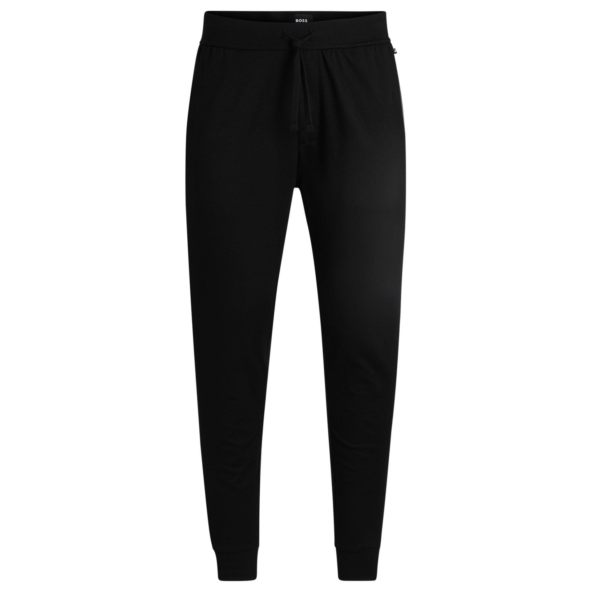 Black 002 - Boss - Men's BW Authentic Closed Hem Fleece Jogging Bottoms - 7