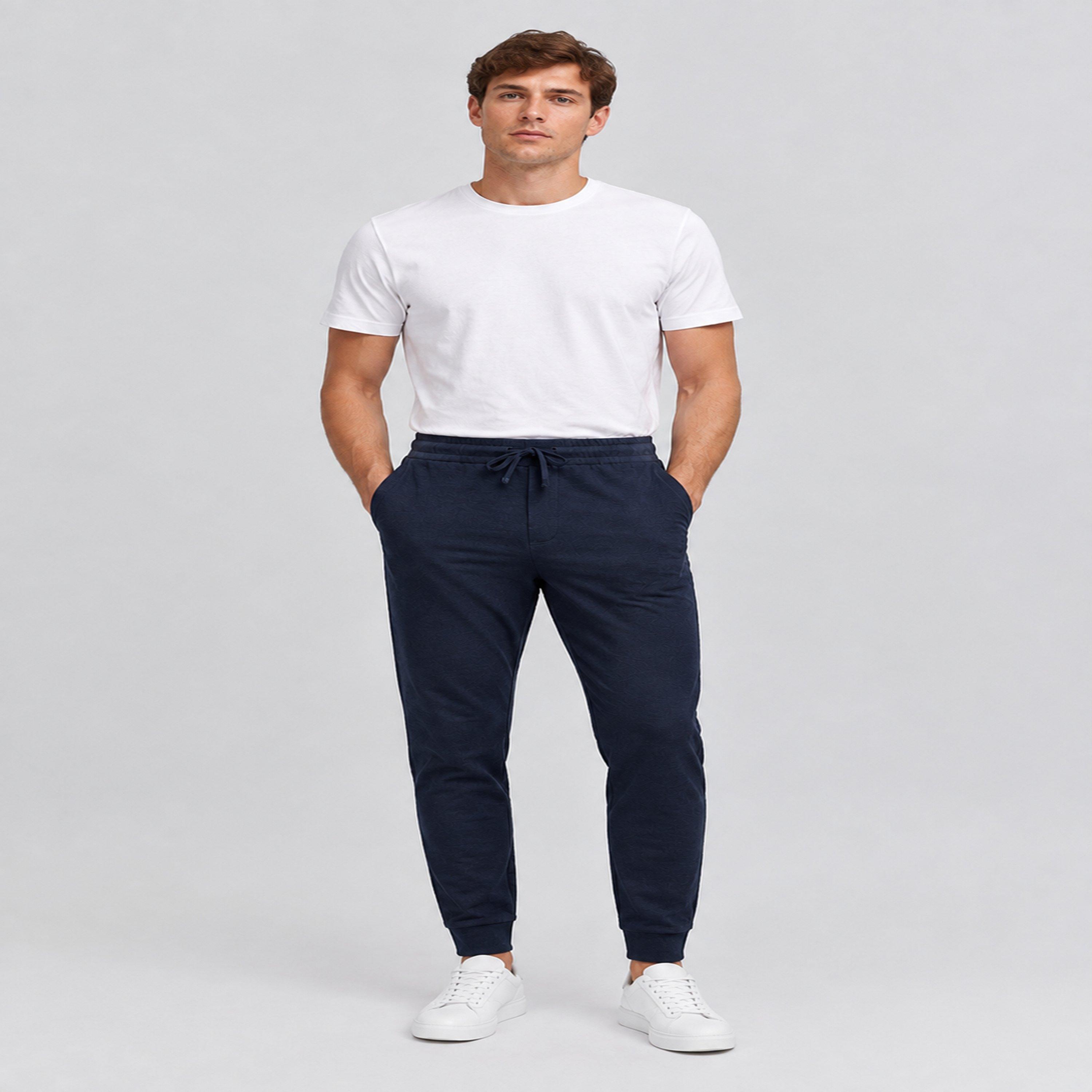 Navy 403 - Boss - Mens BOSS Streamlined Fleece Joggers with Logo Detail (Authentic) - 3