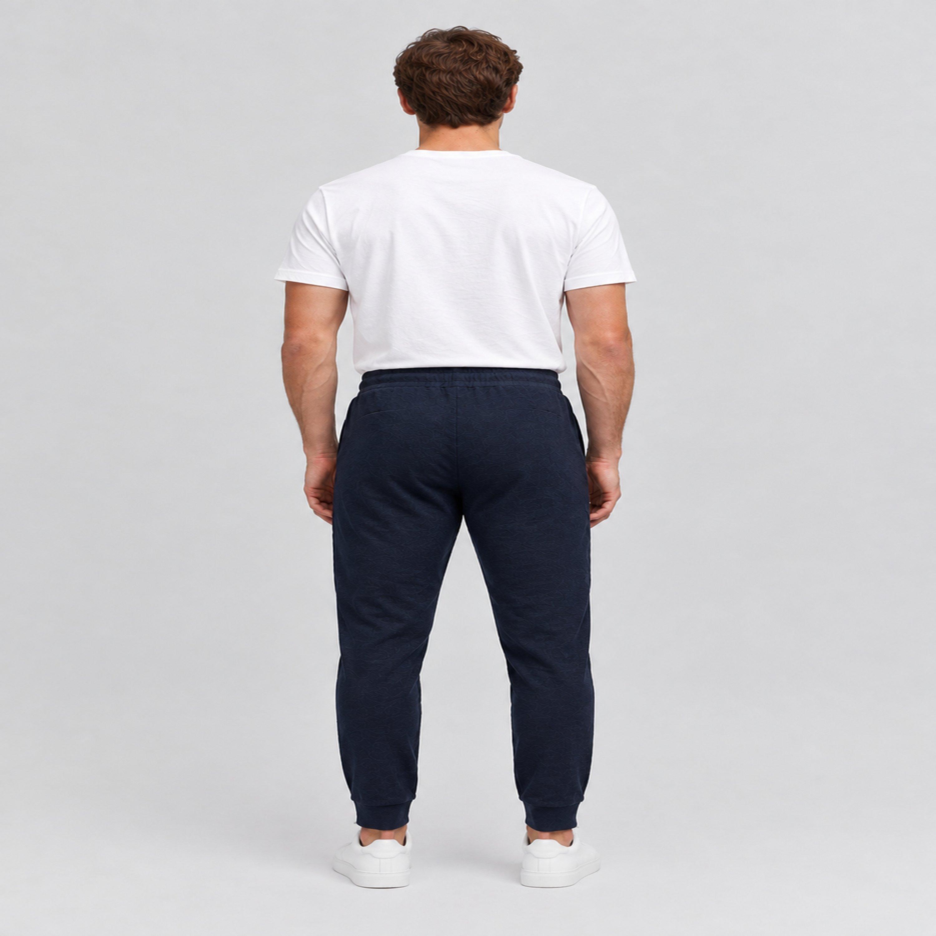 Navy 403 - Boss - Mens BOSS Streamlined Fleece Joggers with Logo Detail (Authentic) - 4