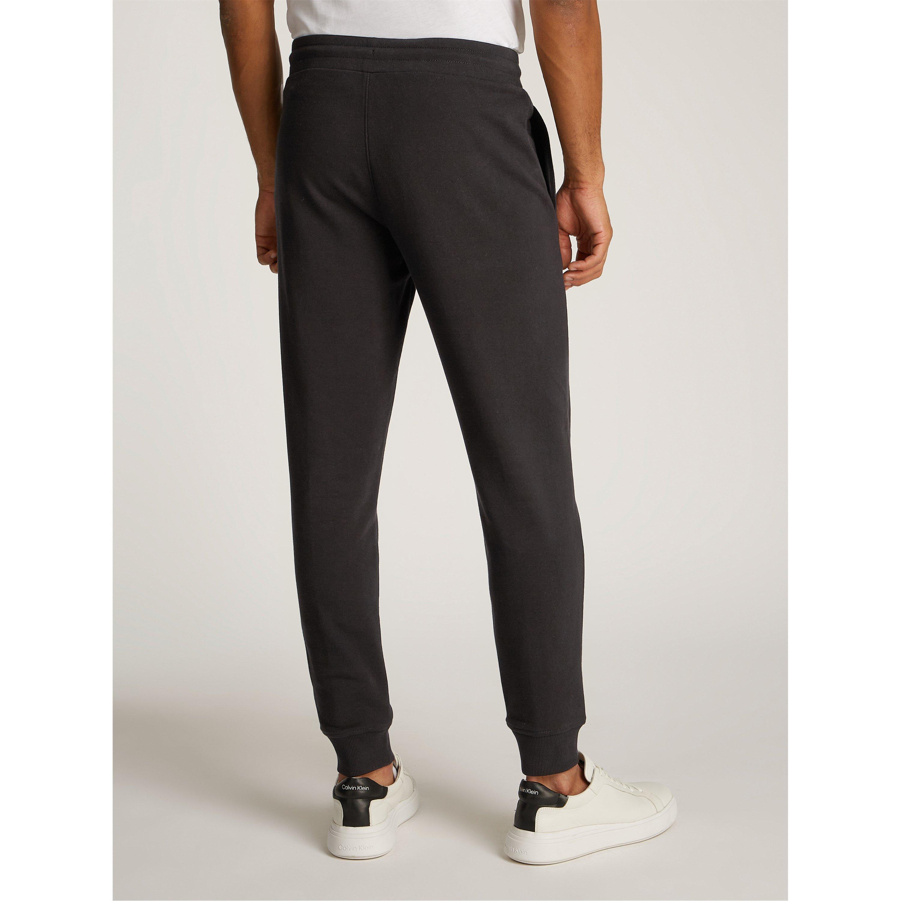 Ck Black BEH - Calvin Klein - Men's Structured Embroidery Closed Hem Fleece Joggers - 3