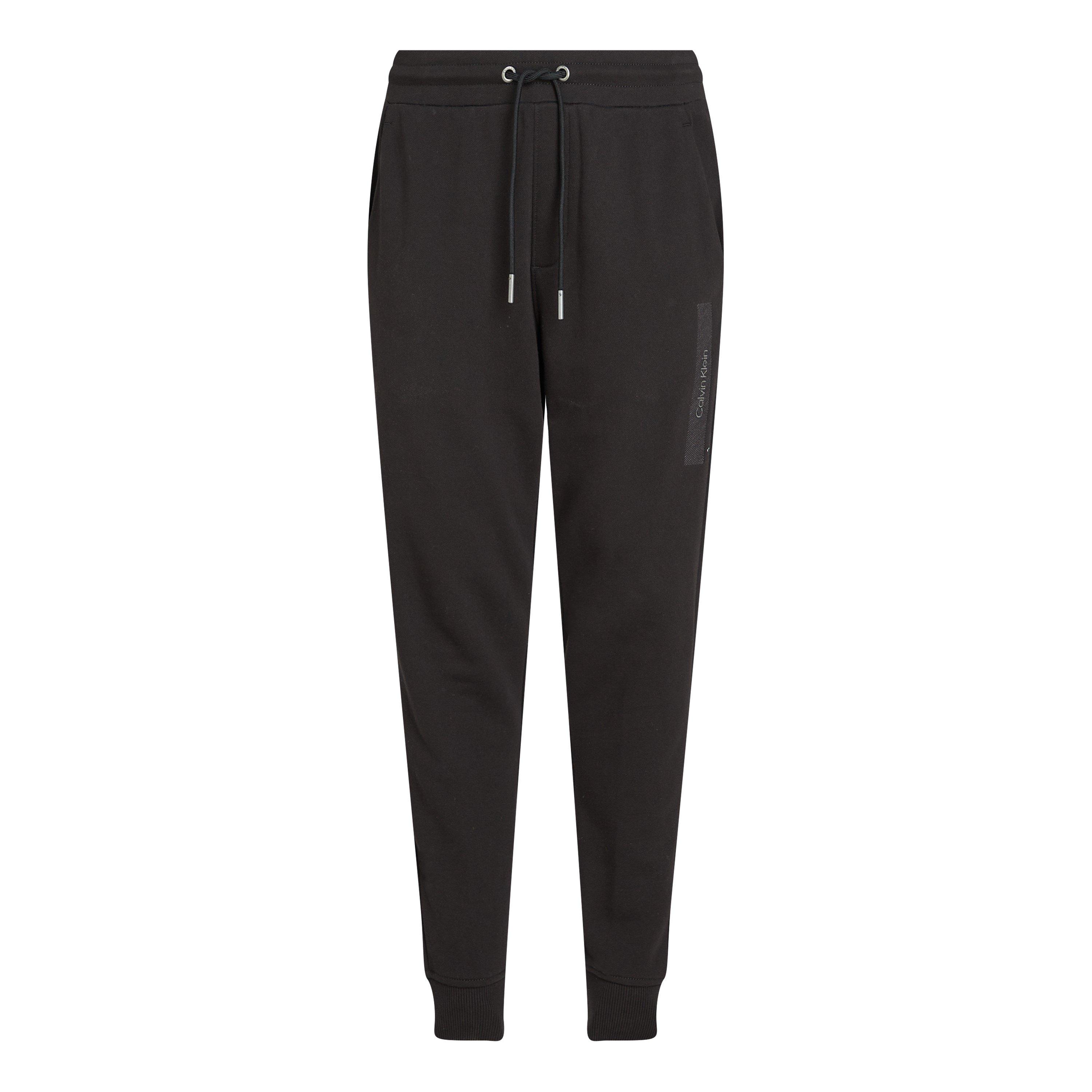 Ck Black BEH - Calvin Klein - Men's Structured Embroidery Closed Hem Fleece Joggers - 5