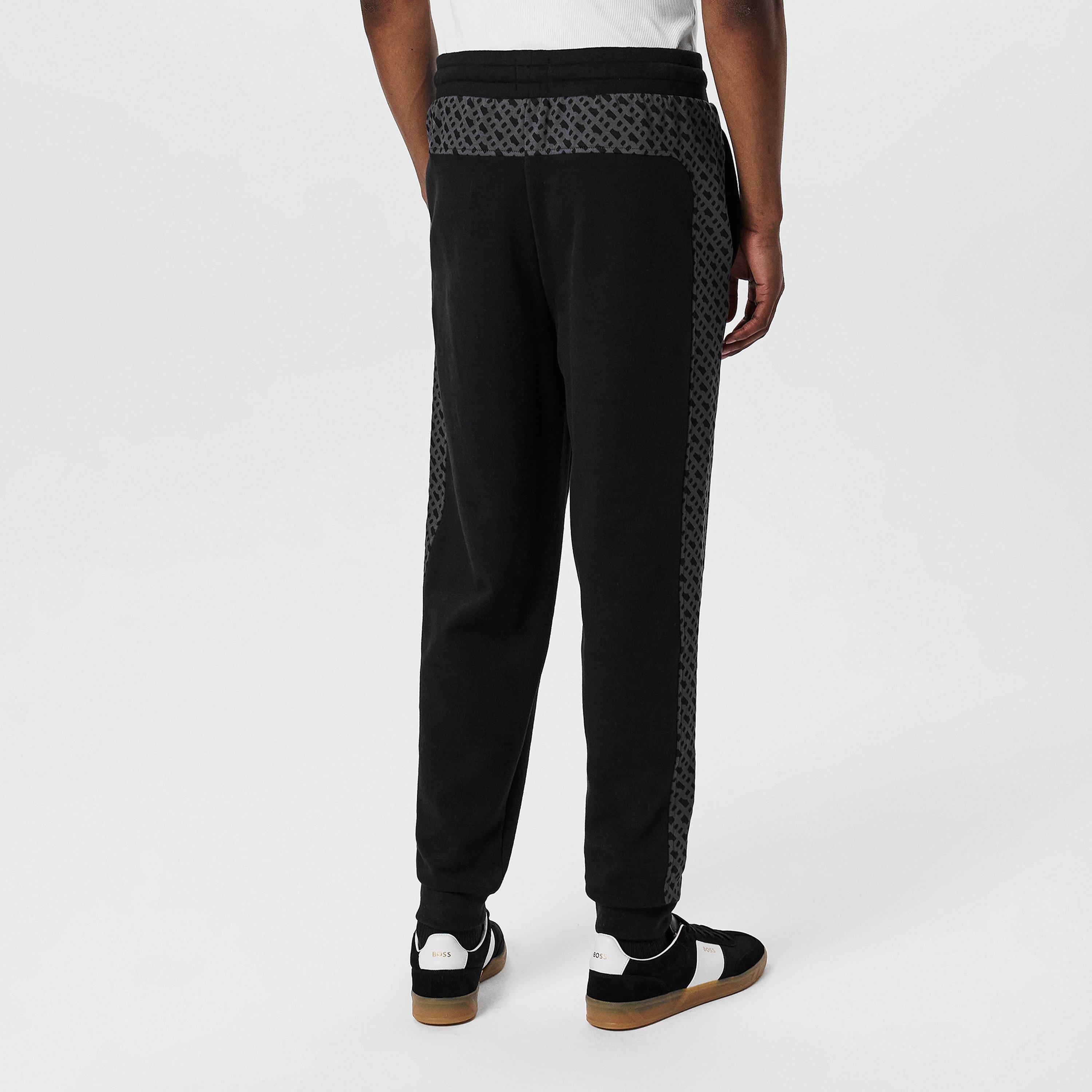 Black 001 - Boss - Men's BW LukeMono Closed Hem Fleece Jogger Bottoms - 4