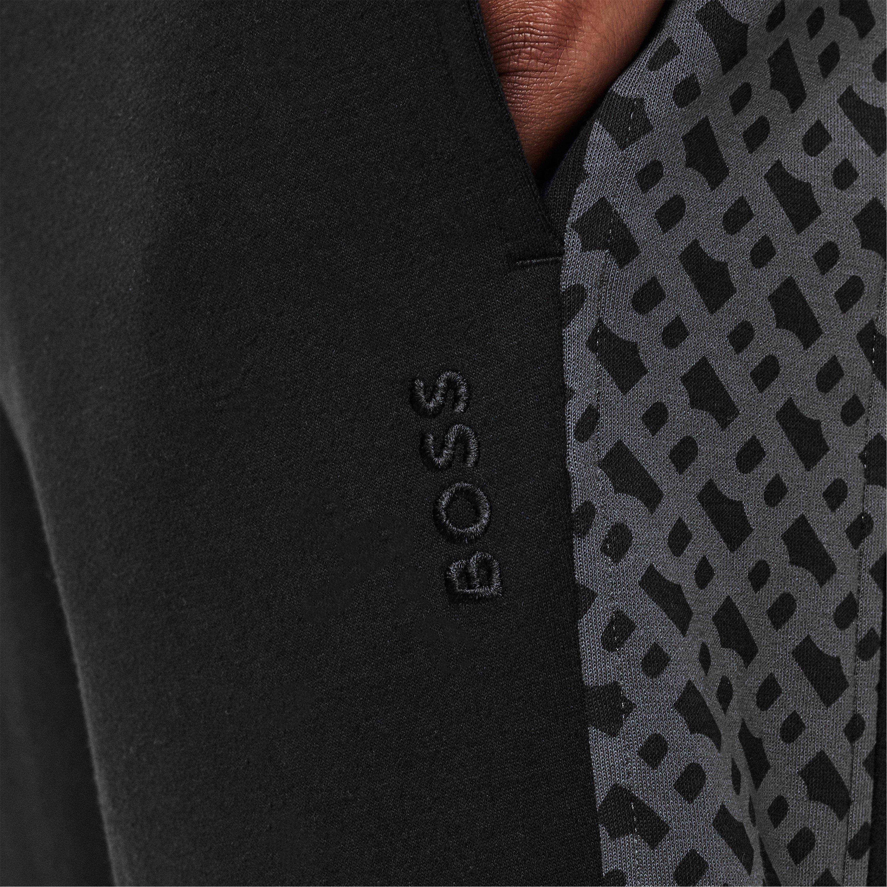 Black 001 - Boss - Men's BW LukeMono Closed Hem Fleece Jogger Bottoms - 5