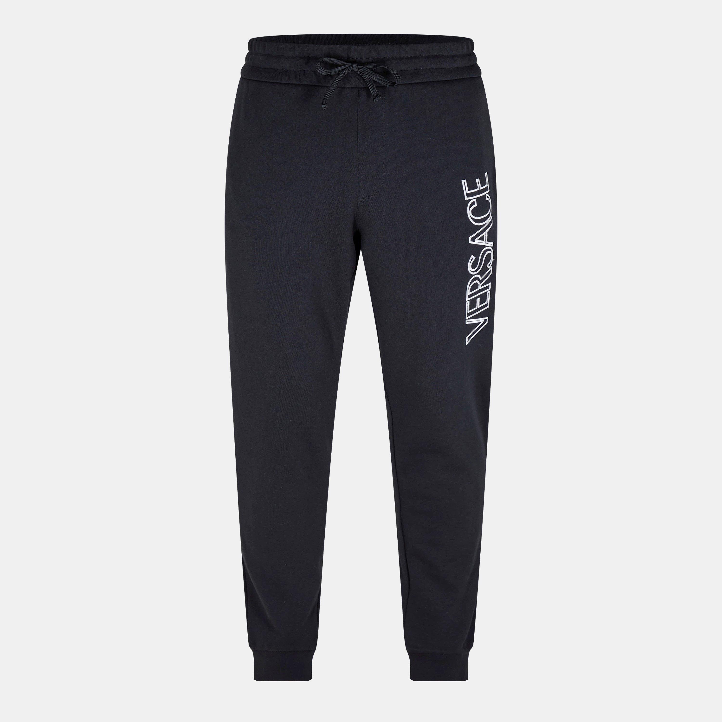 Black-White - Versace - Embellished Jogging Bottoms - 1