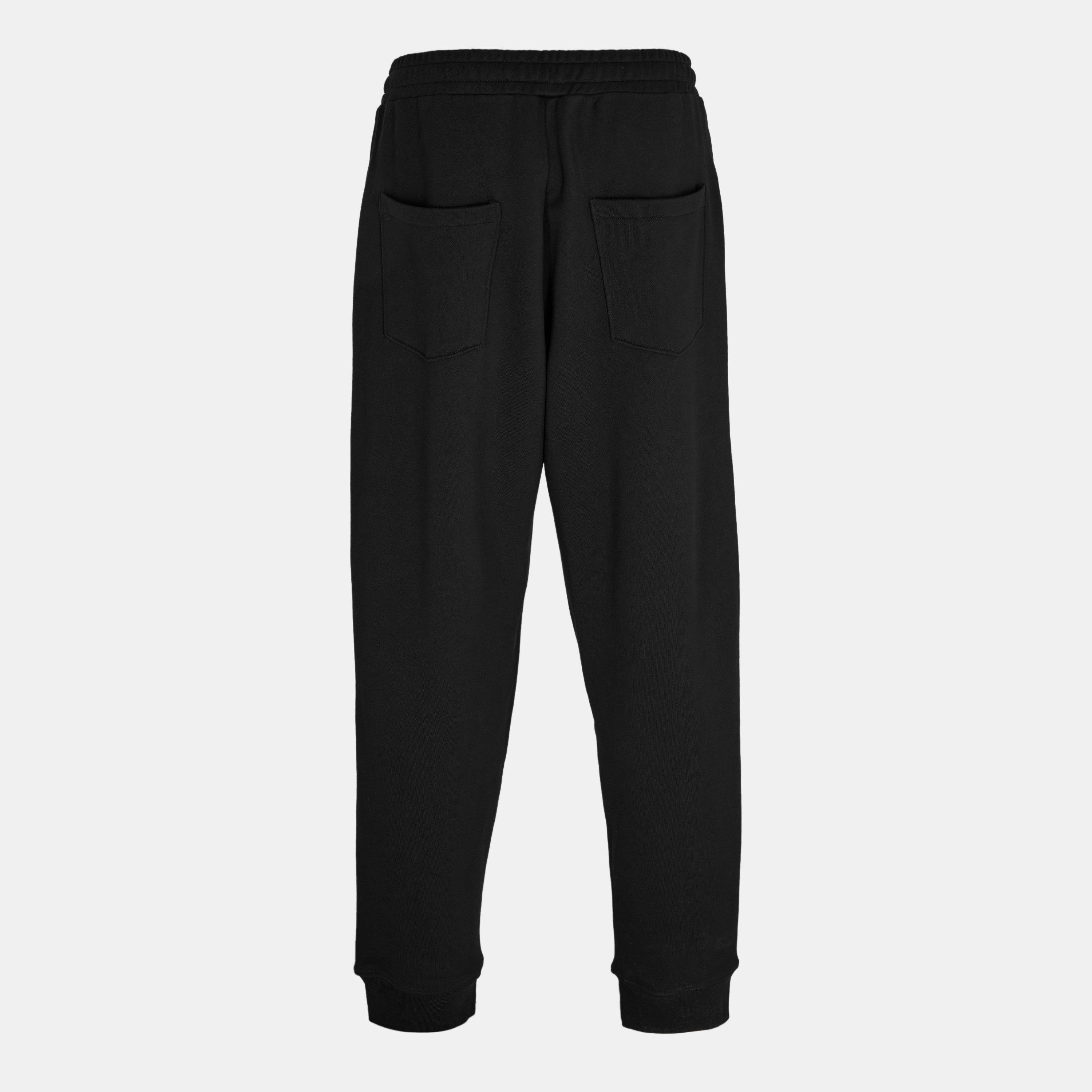 Black - Moschino - Men's Tape Closed Hem Fleece Joggers - 2
