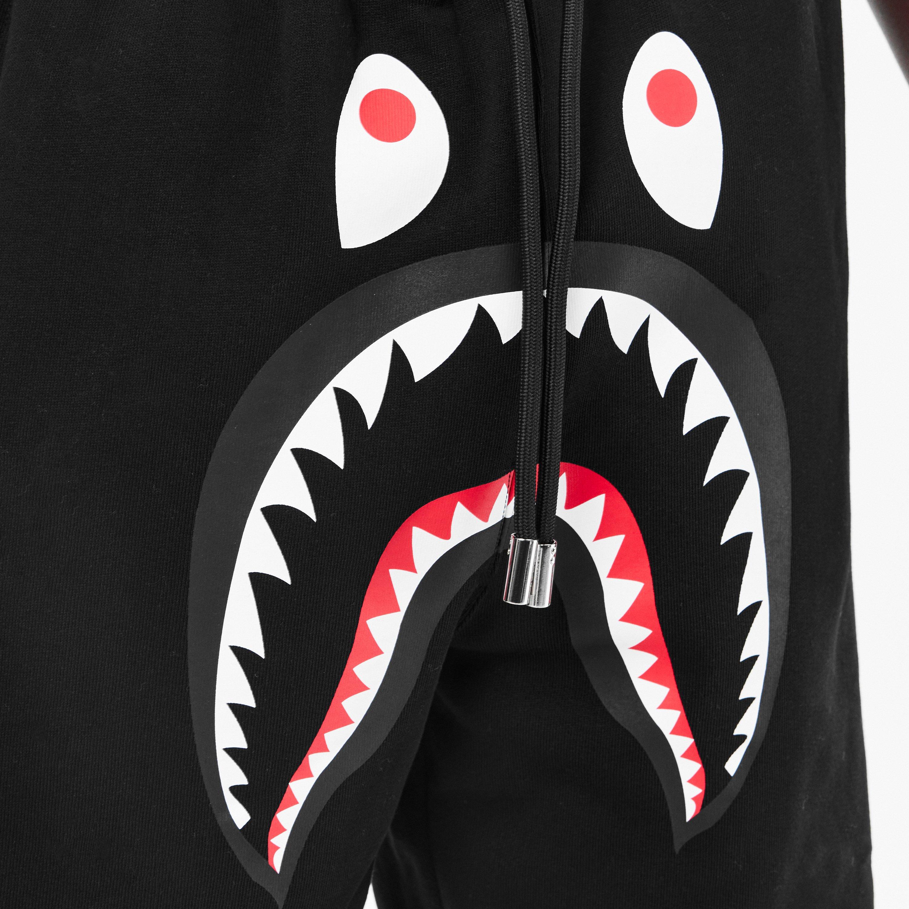 Black - A Bathing Ape - Men's Shark Closed Hem Fleece Joggers - 5