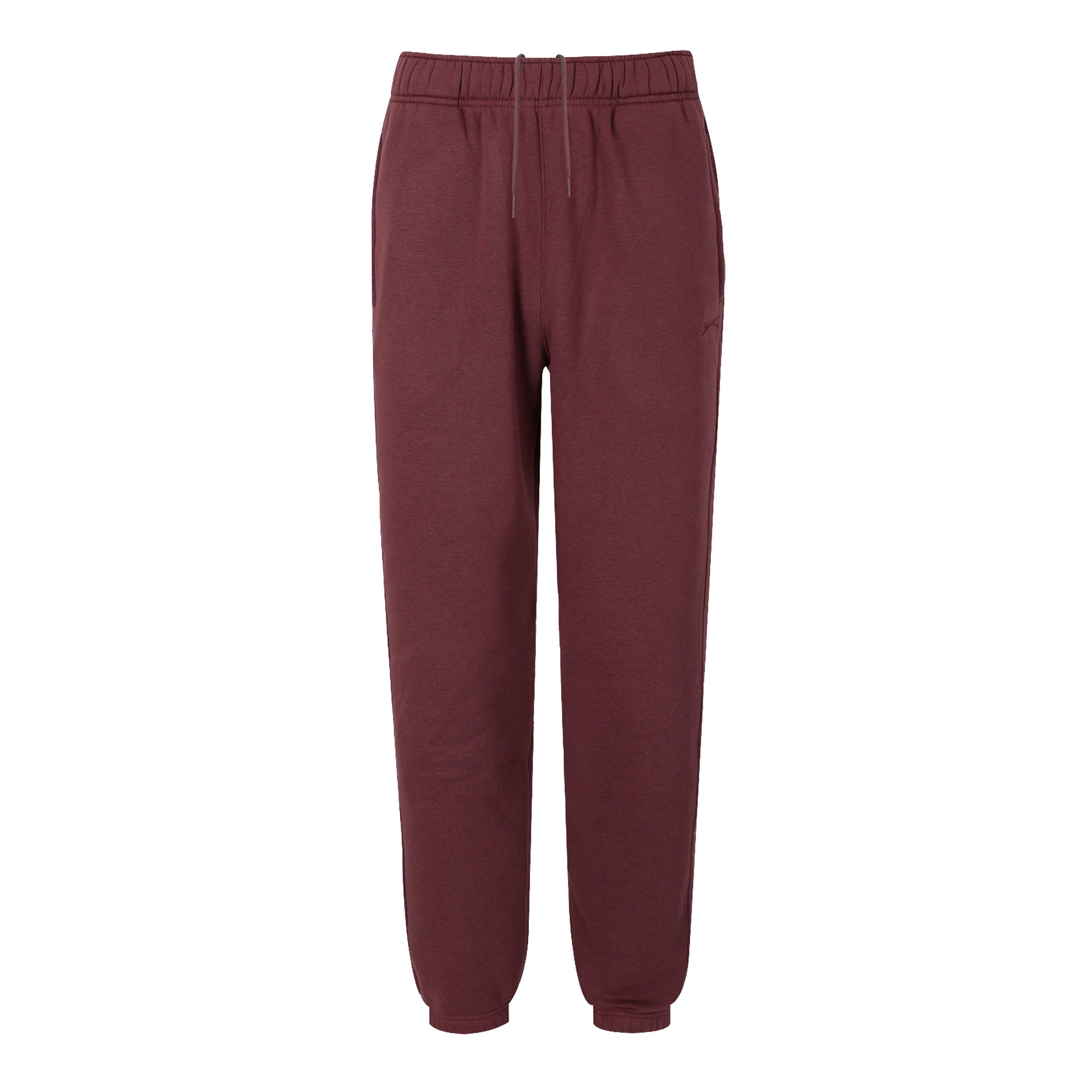Slazenger Men's Cuffed Fleece Jogging Bottoms - Burgundy - XL