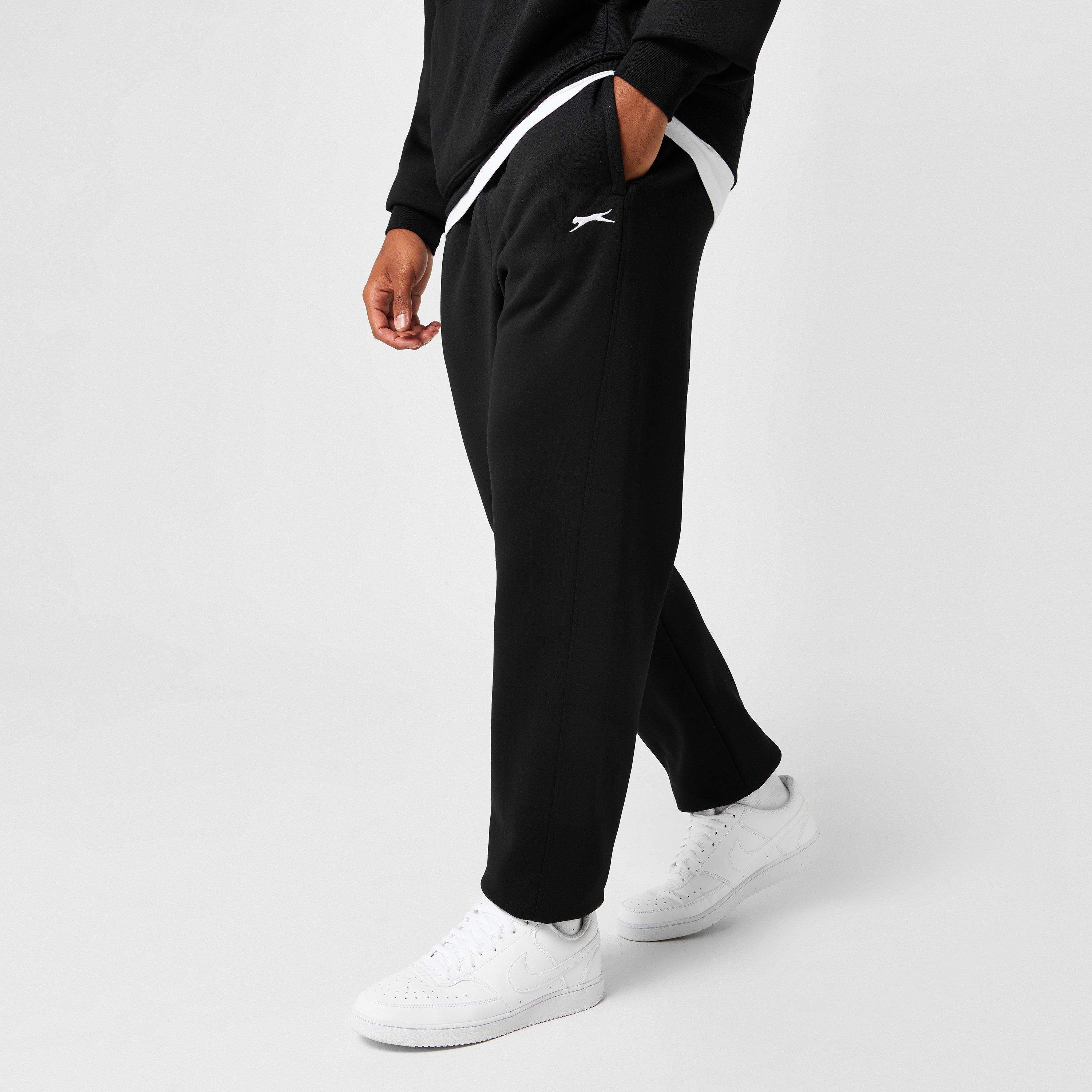 Schwarz - Slazenger - Open Hem Fleece Pants Mens - 3