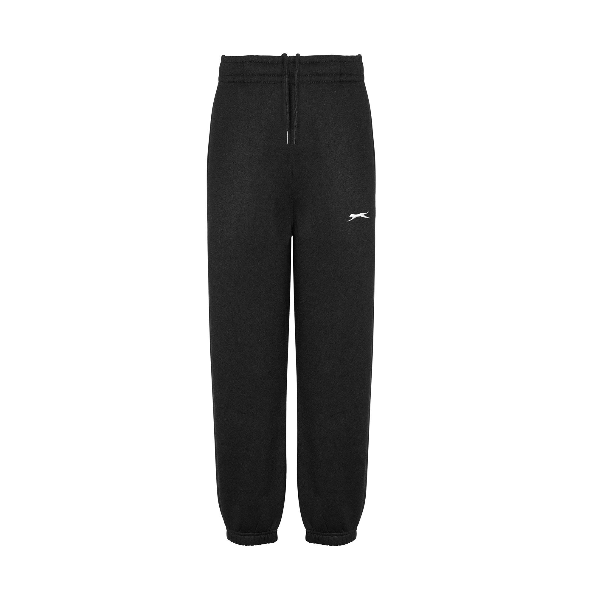 Slazenger Boys Closed Hem Fleece Pants Junior - Black - 13 Years