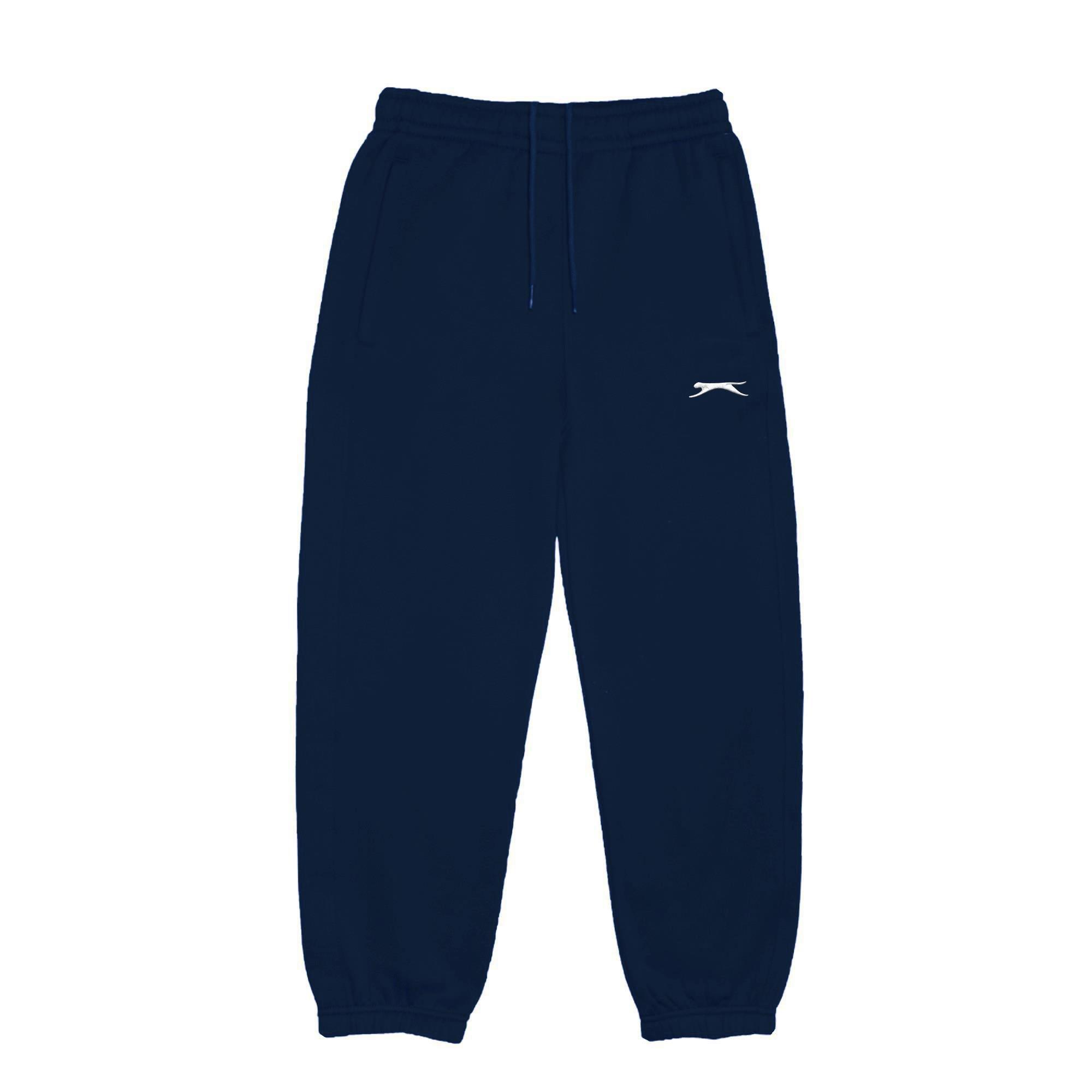 Slazenger Boys Closed Hem Fleece Pants Junior - Navy - 7-8 Years