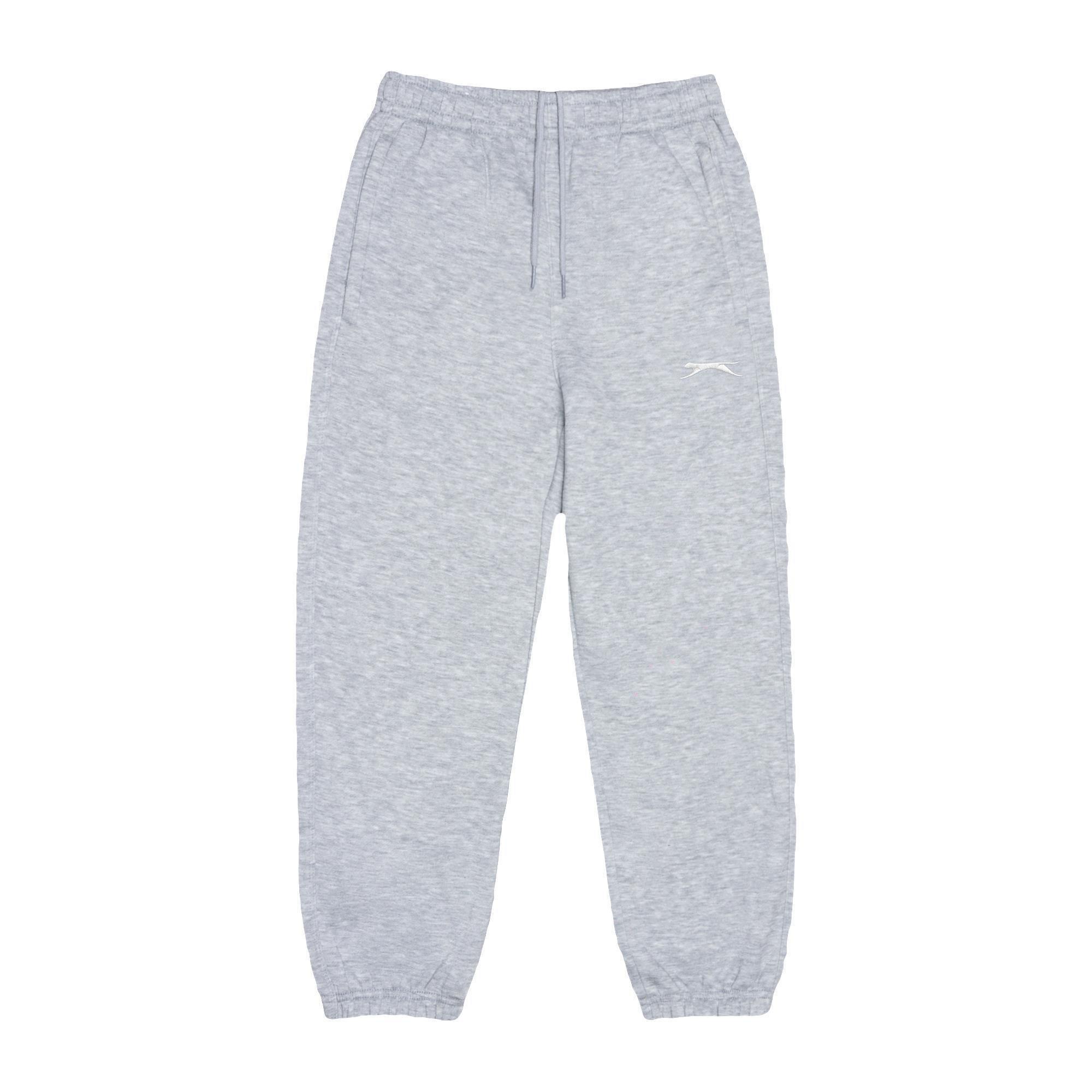 Slazenger Boys Closed Hem Fleece Pants Junior - Grey Marl - 13 Years