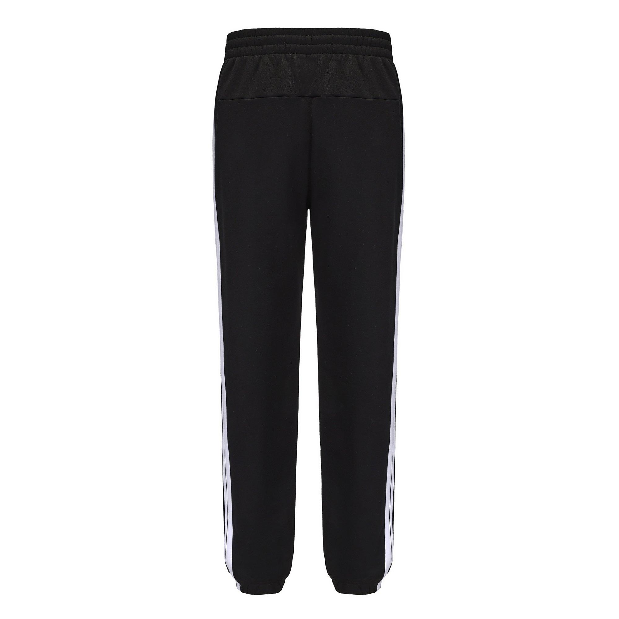 Black - Lonsdale - Closed Hem Fleece Joggers - 2
