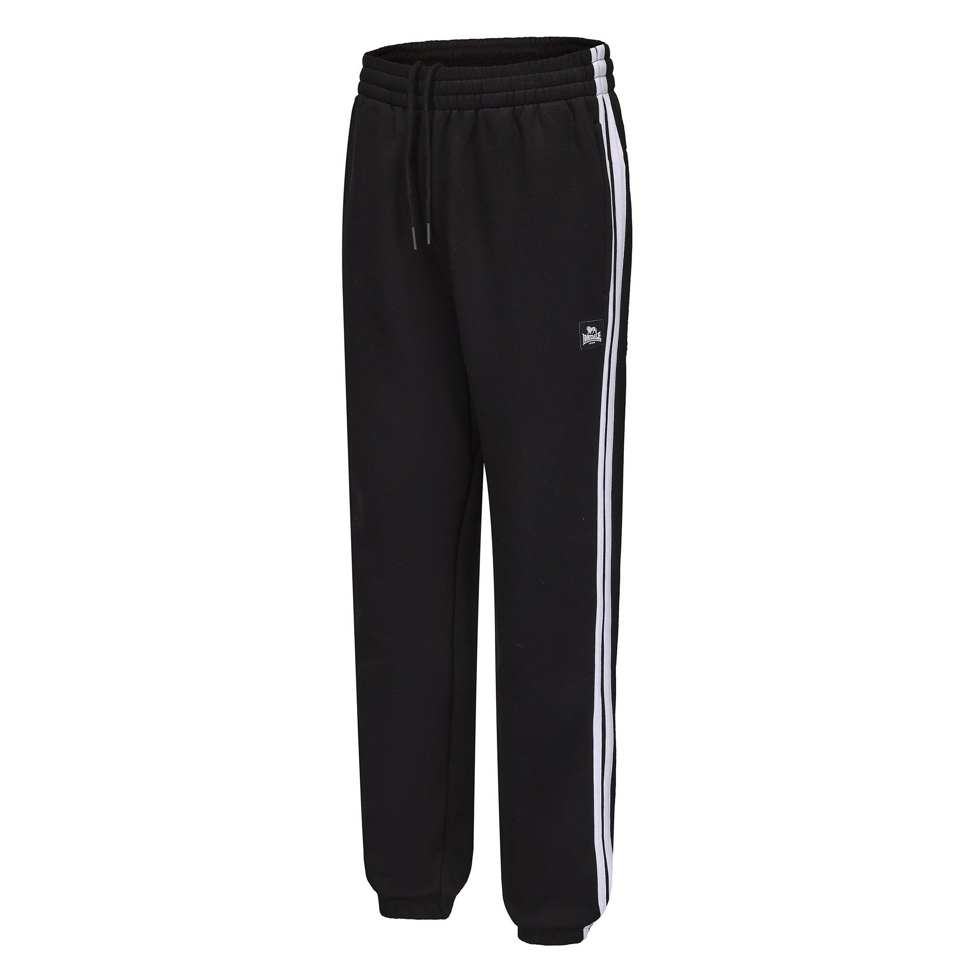Black - Lonsdale - Closed Hem Fleece Joggers - 3