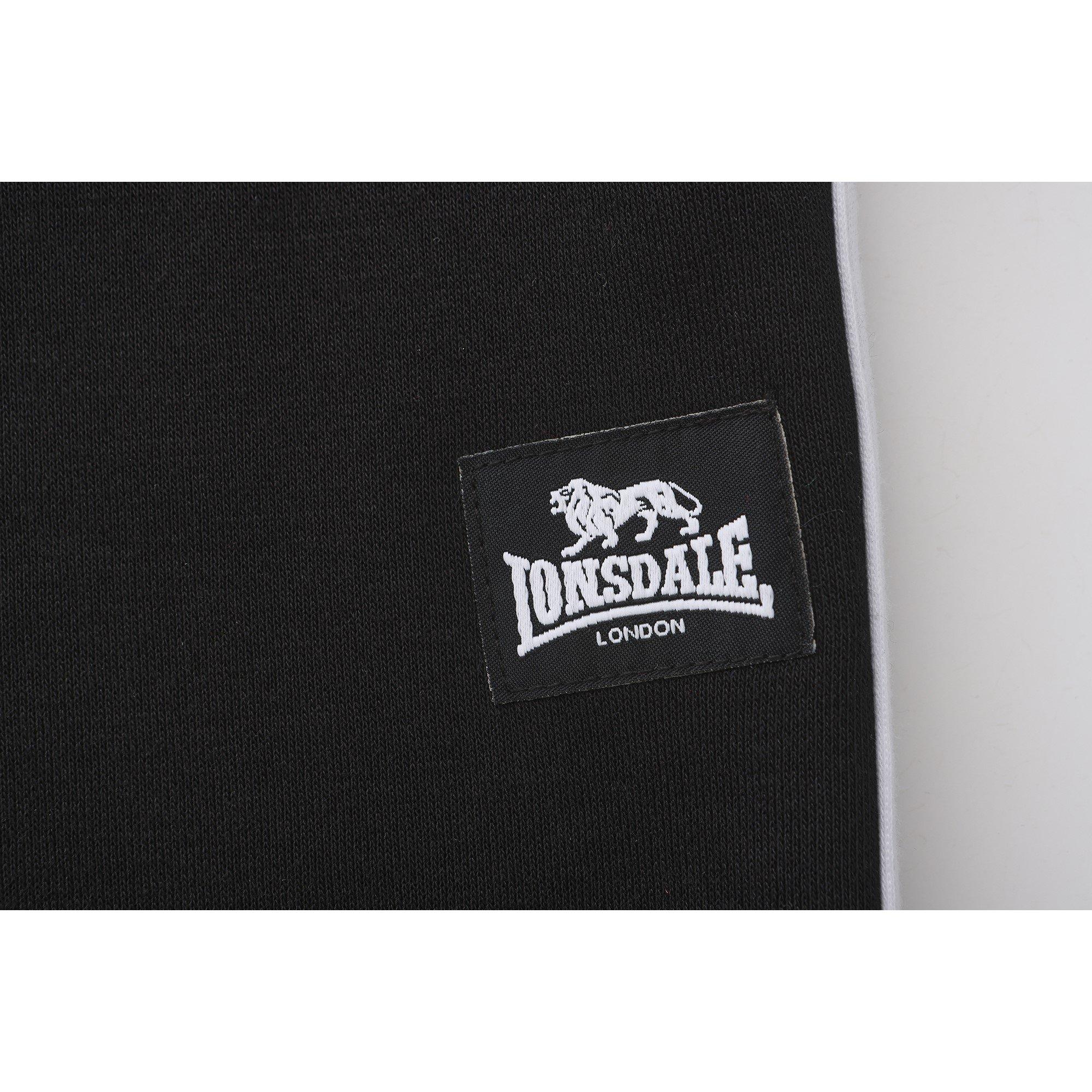 Black - Lonsdale - Closed Hem Fleece Joggers - 4