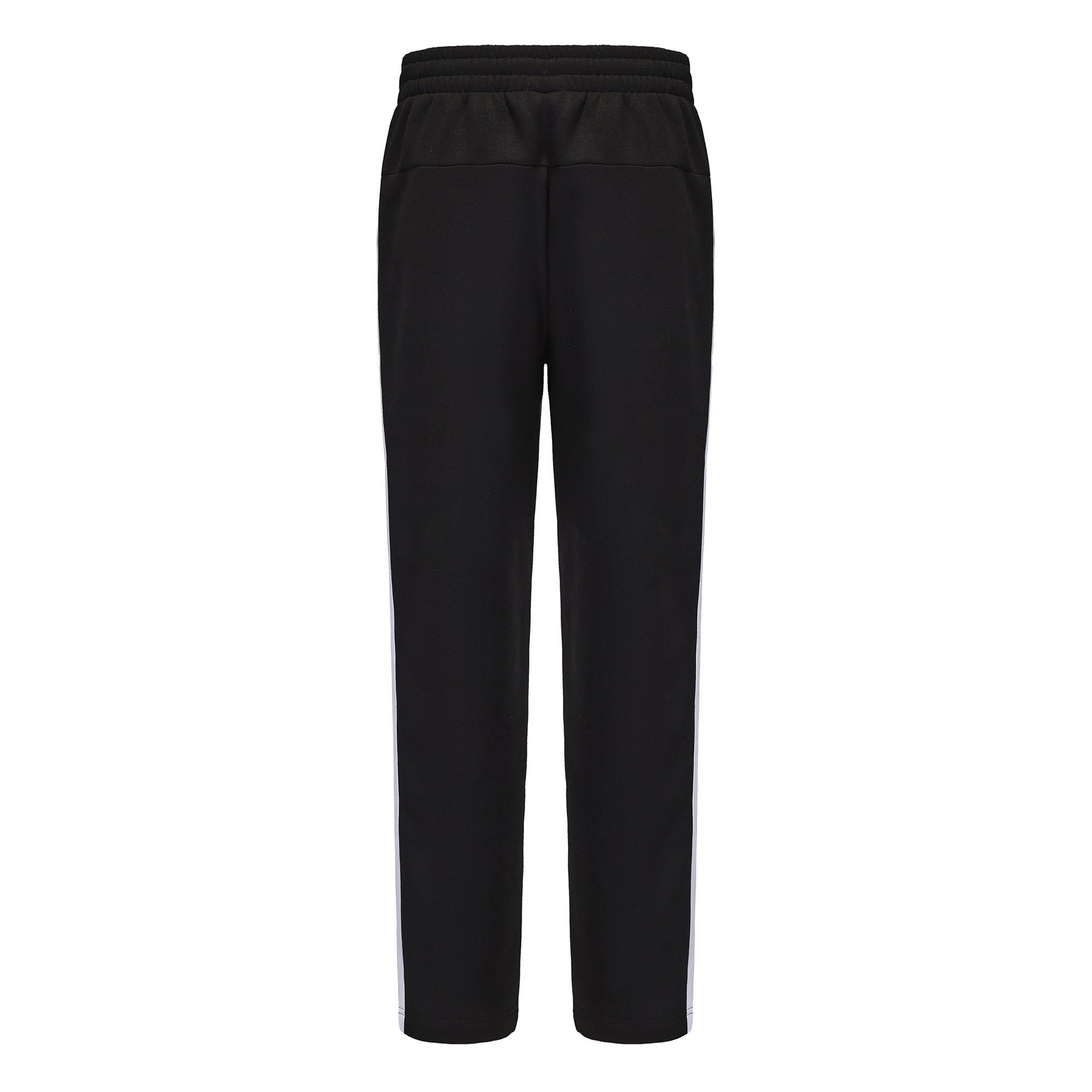 Zwart - Lonsdale - Open Hem Fleece Jogging Bottoms Mens - 2
